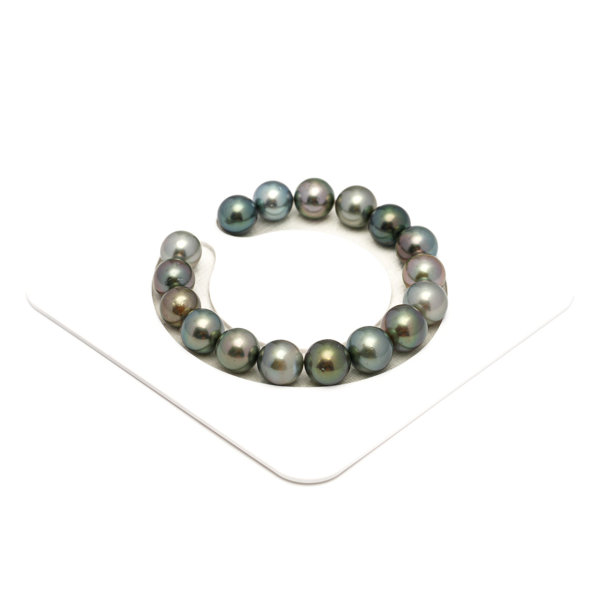 17pcs "Mid Luster" Multicolor 10-11mm - SR AA/AAA Quality Tahitian Pearl Bracelet BR2428 A89