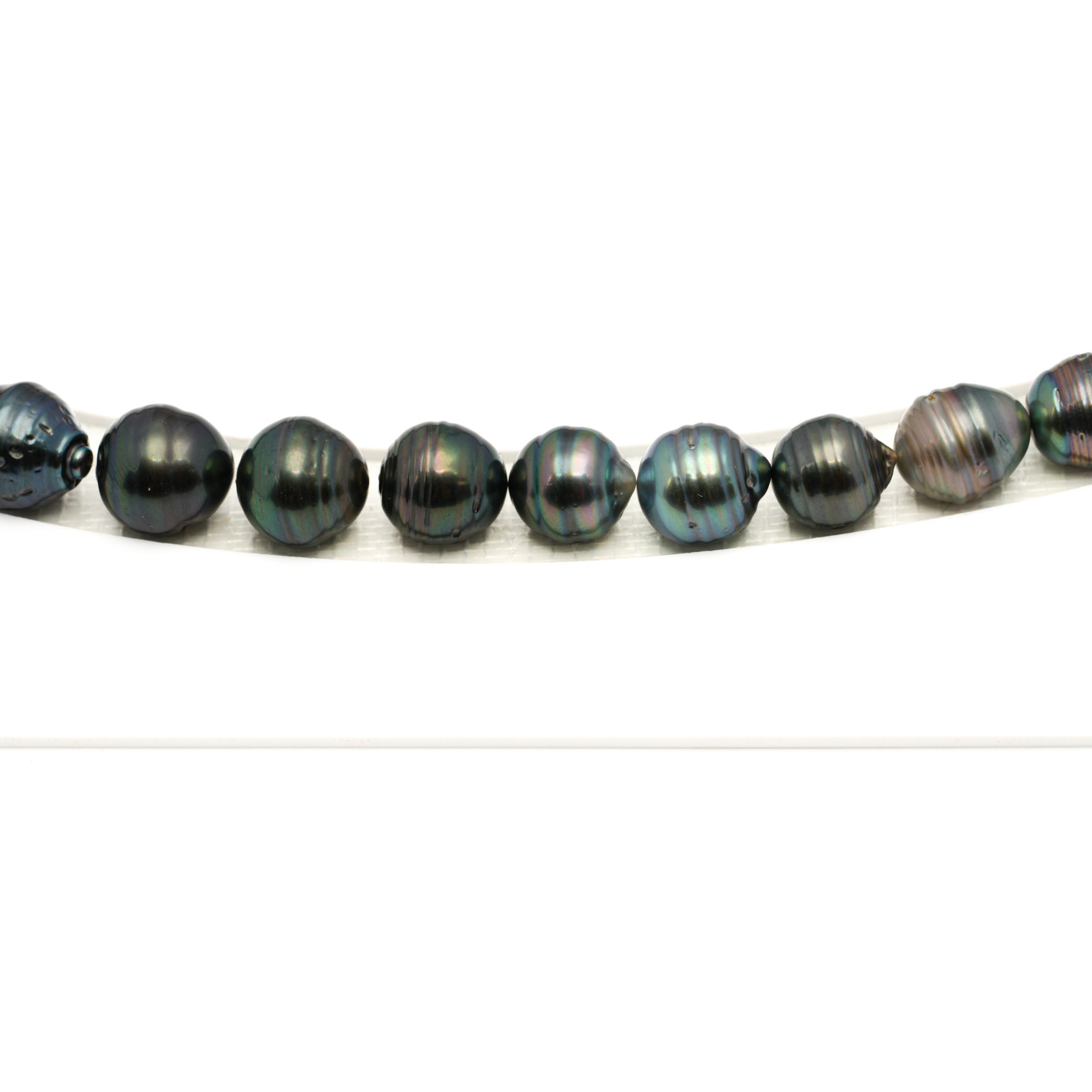 40pcs Green Mix 7-11mm - CL AAA/AA Quality Tahitian Pearl Necklace NL1758 LP1