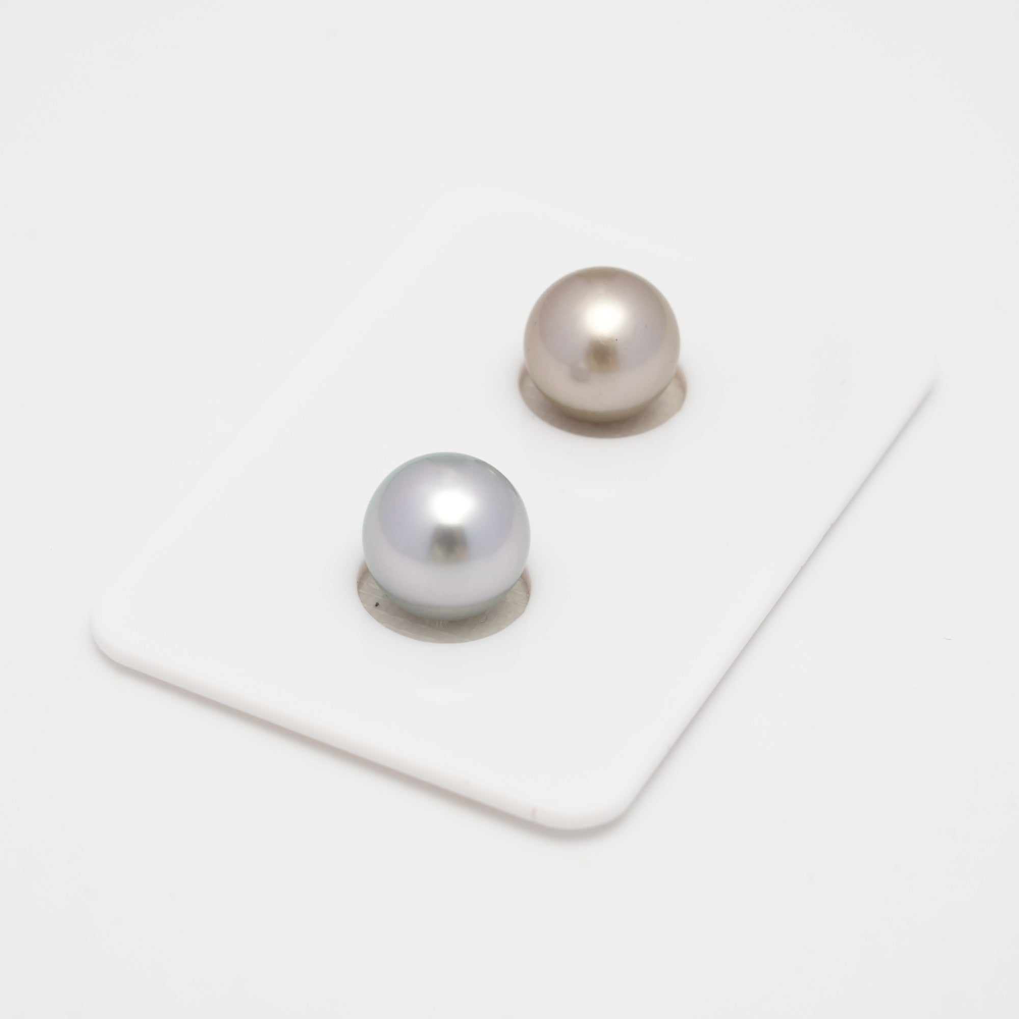 2pcs Light Mix 9.6-9.8mm - RSR AAA/TOP Quality Tahitian Pearl Pair ER1583 A101
