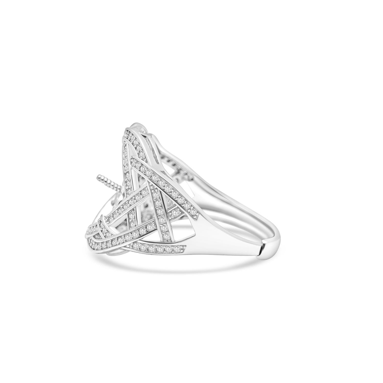 Adjustable Ring 925 Silver for pearl SC264