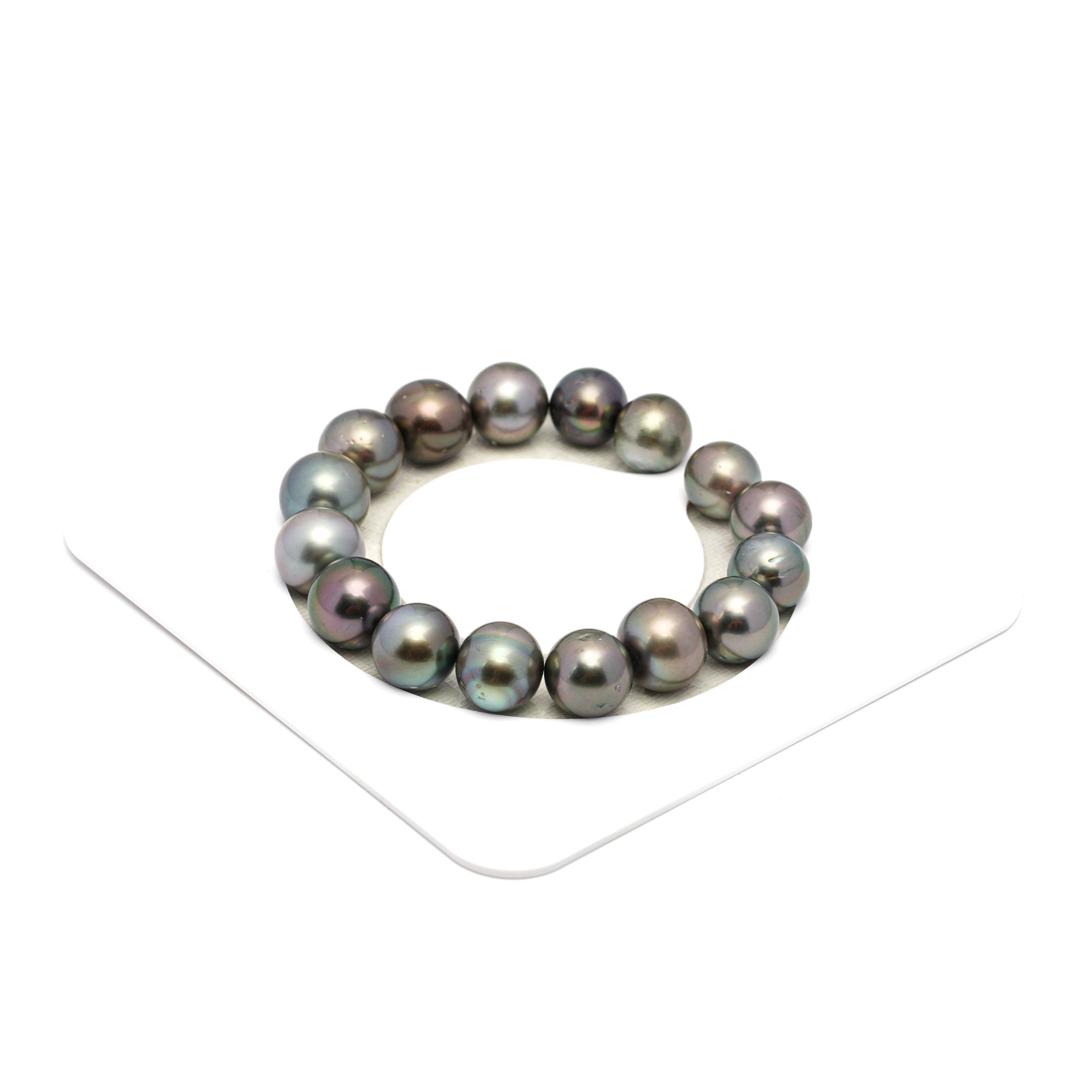 16pcs Multicolor 11-12mm - SR/NR AA/A Quality Tahitian Pearl Bracelet BR2250