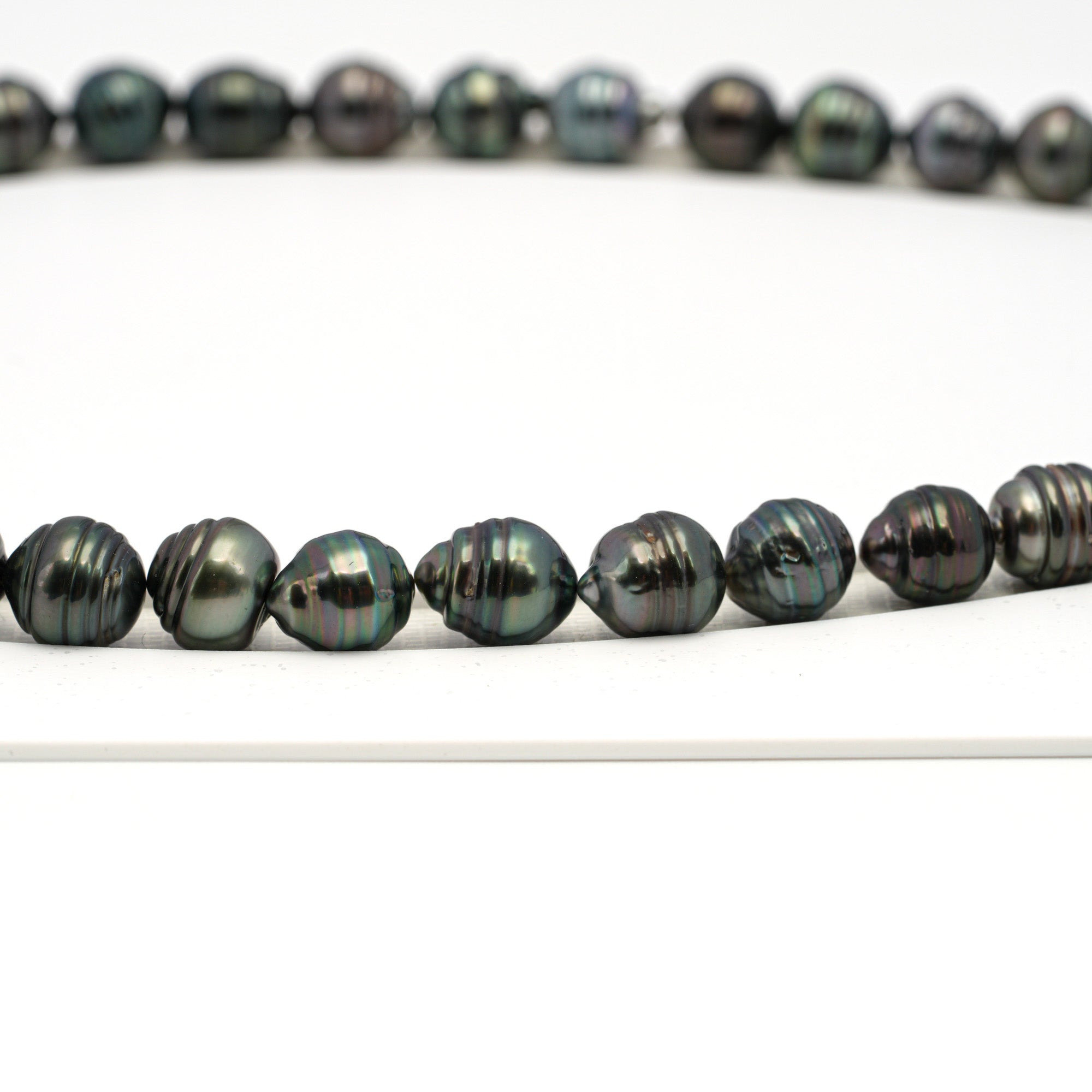 43pcs Dark 8-10mm - CL AAA/AA Quality Tahitian Pearl Necklace NL1674 HL4