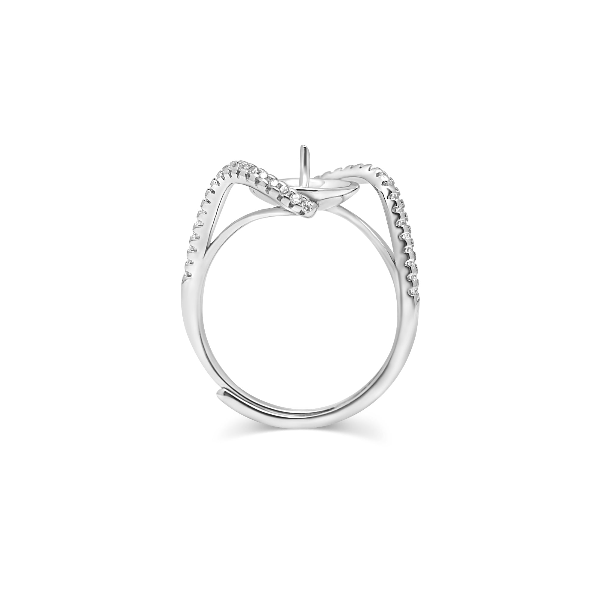 Adjustable Ring 925 Silver for pearl SC496