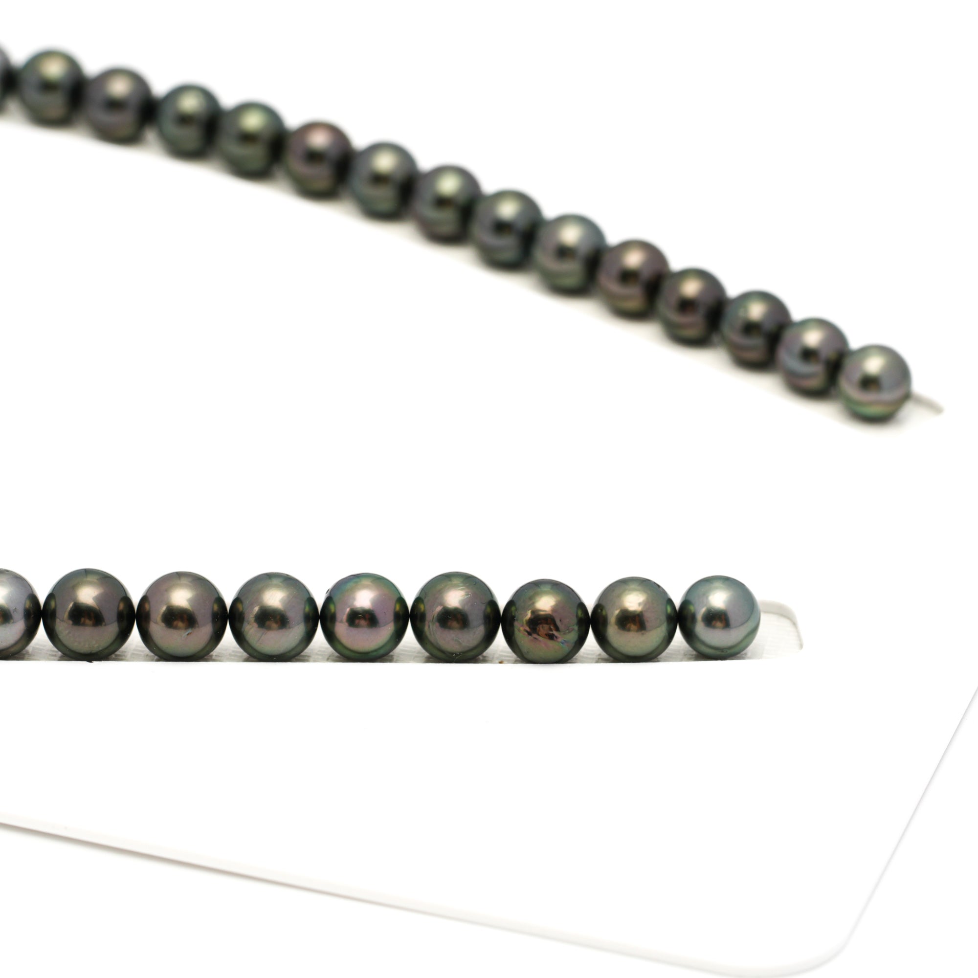 49pcs Green Mix 7-9mm - RSR AAA/AA Quality Tahitian Pearl Necklace NL1697 OR13