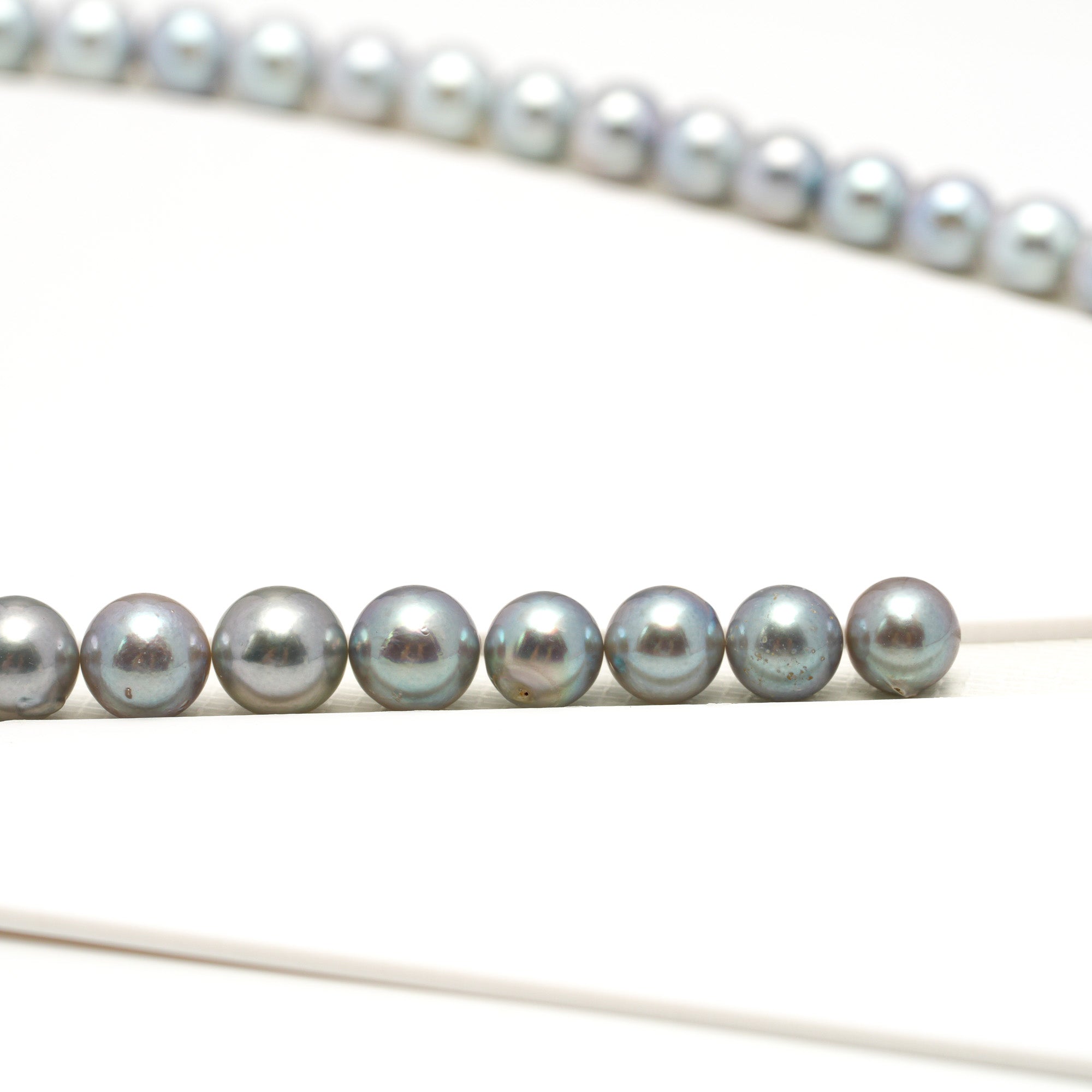 51pcs "High Luster" Silver Mix 7mm - SR/NR AA Quality AKOYA Pearl Necklace AKNL1744