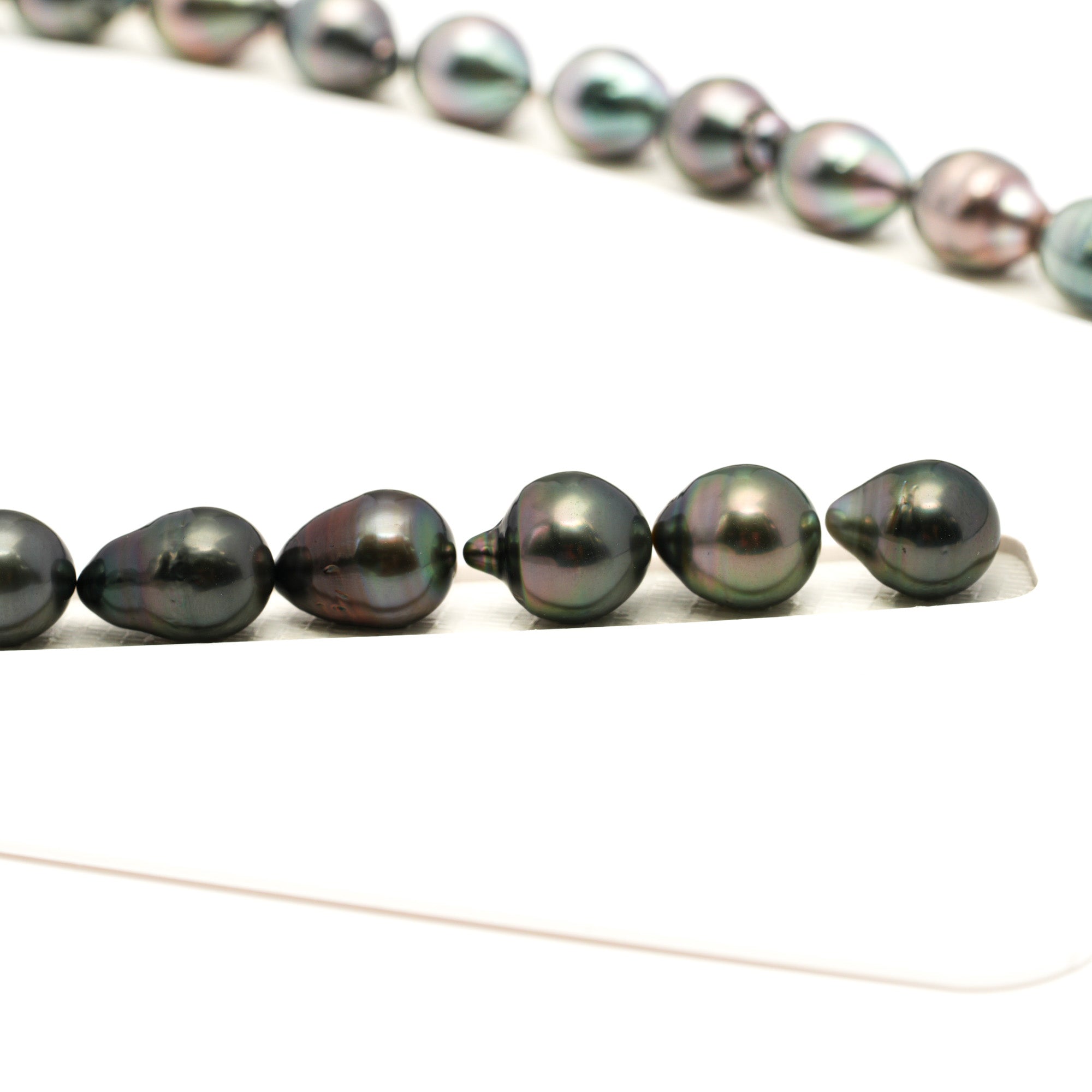 33pcs Mix 9-11mm - CL/SB AAA Quality Tahitian Pearl Necklace NL1759 LP1