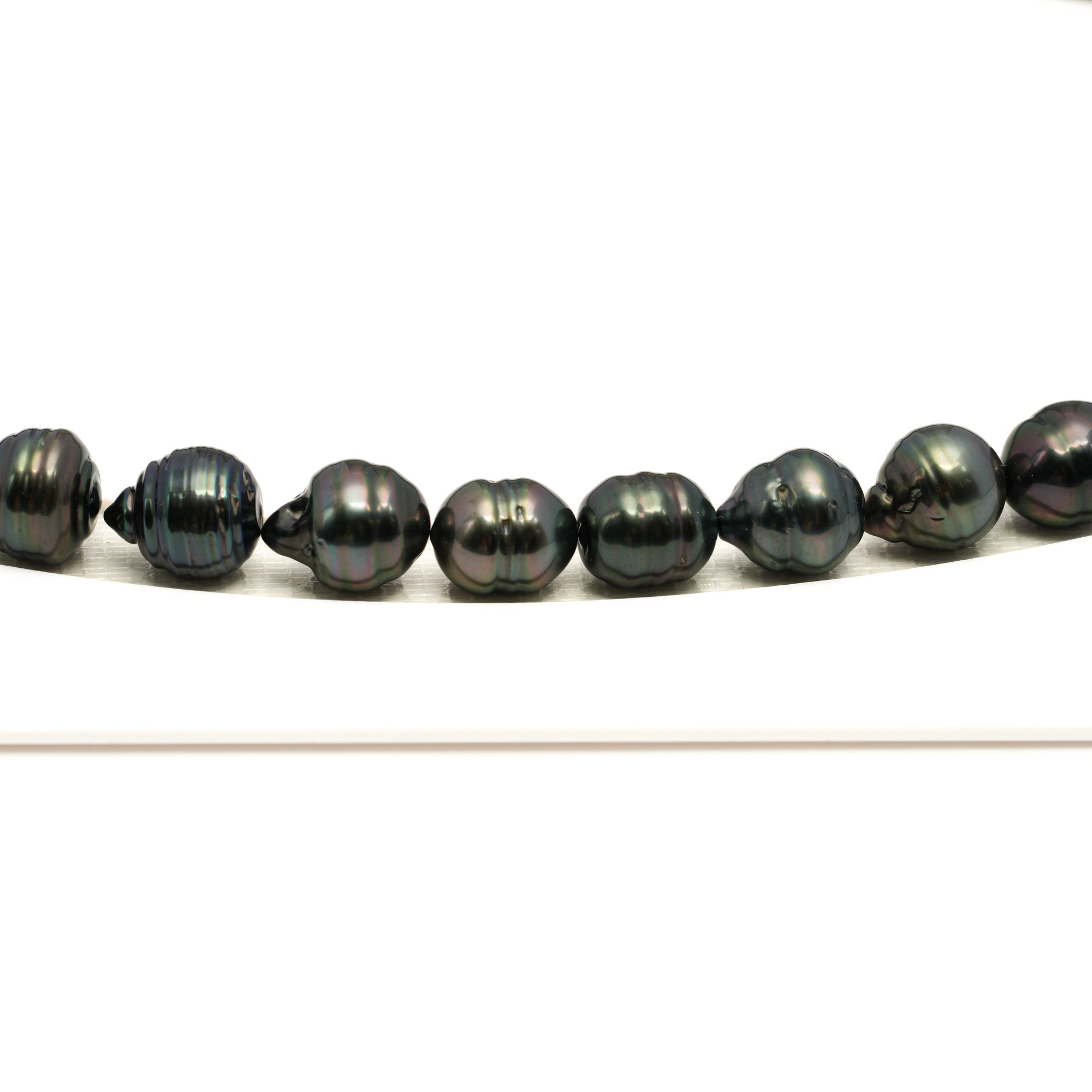 37pcs Dark 8-11mm - CL/SB AA/AAA Quality Tahitian Pearl Necklace NL1779 LP1