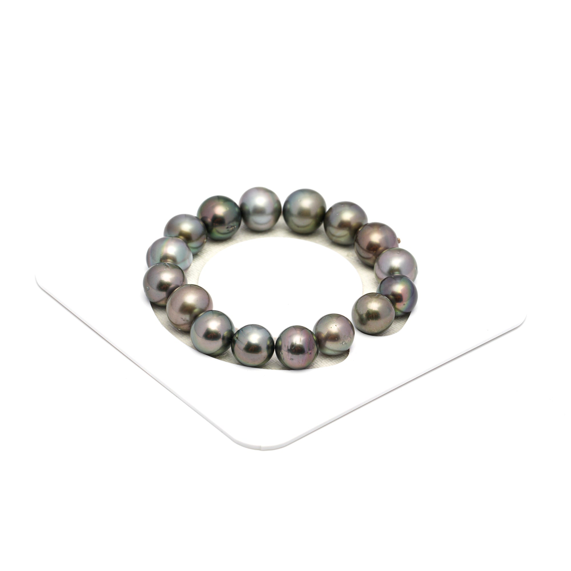 16pcs Multicolor 11-12mm - SR/NR AA/A Quality Tahitian Pearl Bracelet BR2250