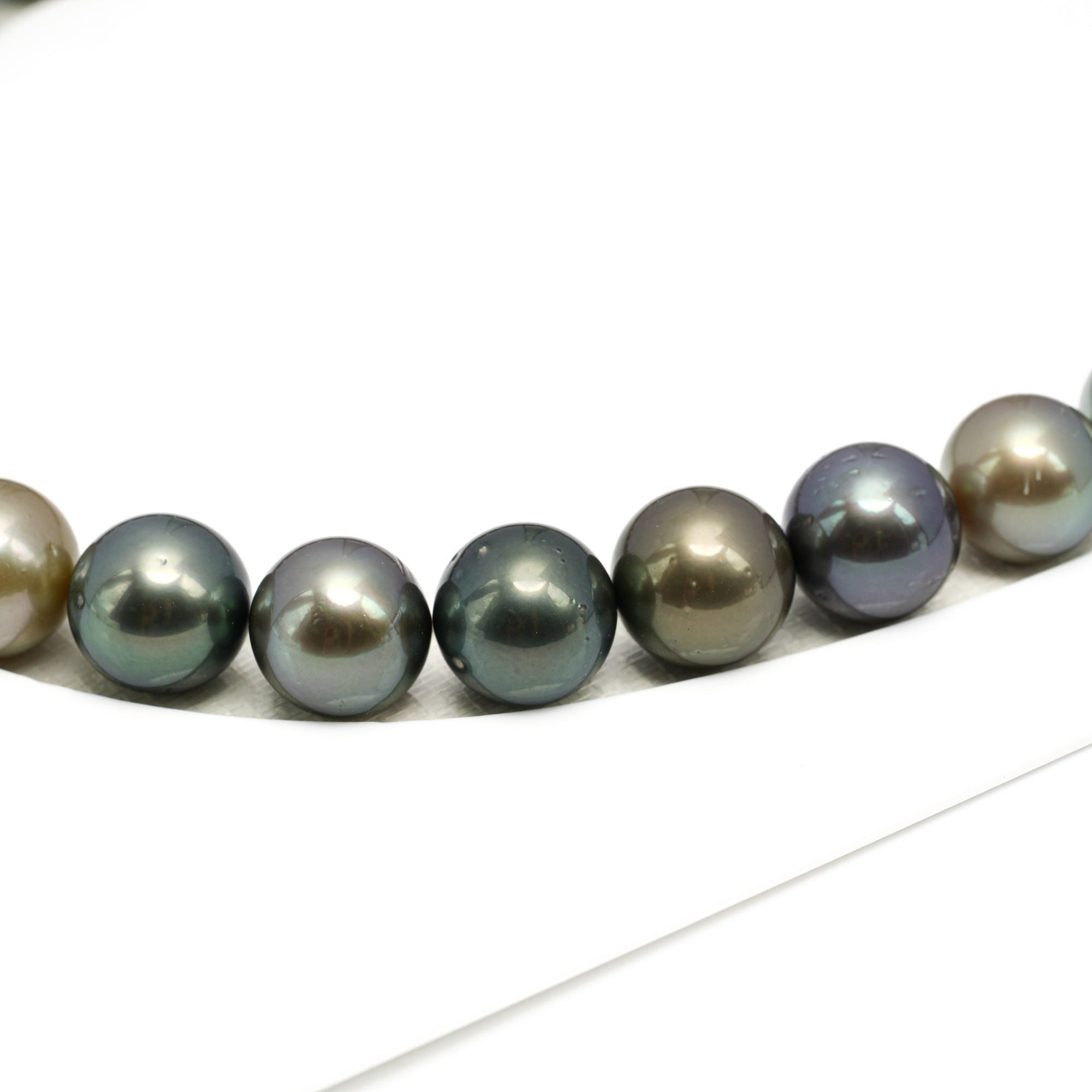 37pcs Multicolor 9-13mm - RSR AA Quality Tahitian Pearl Necklace NL1669 OR12