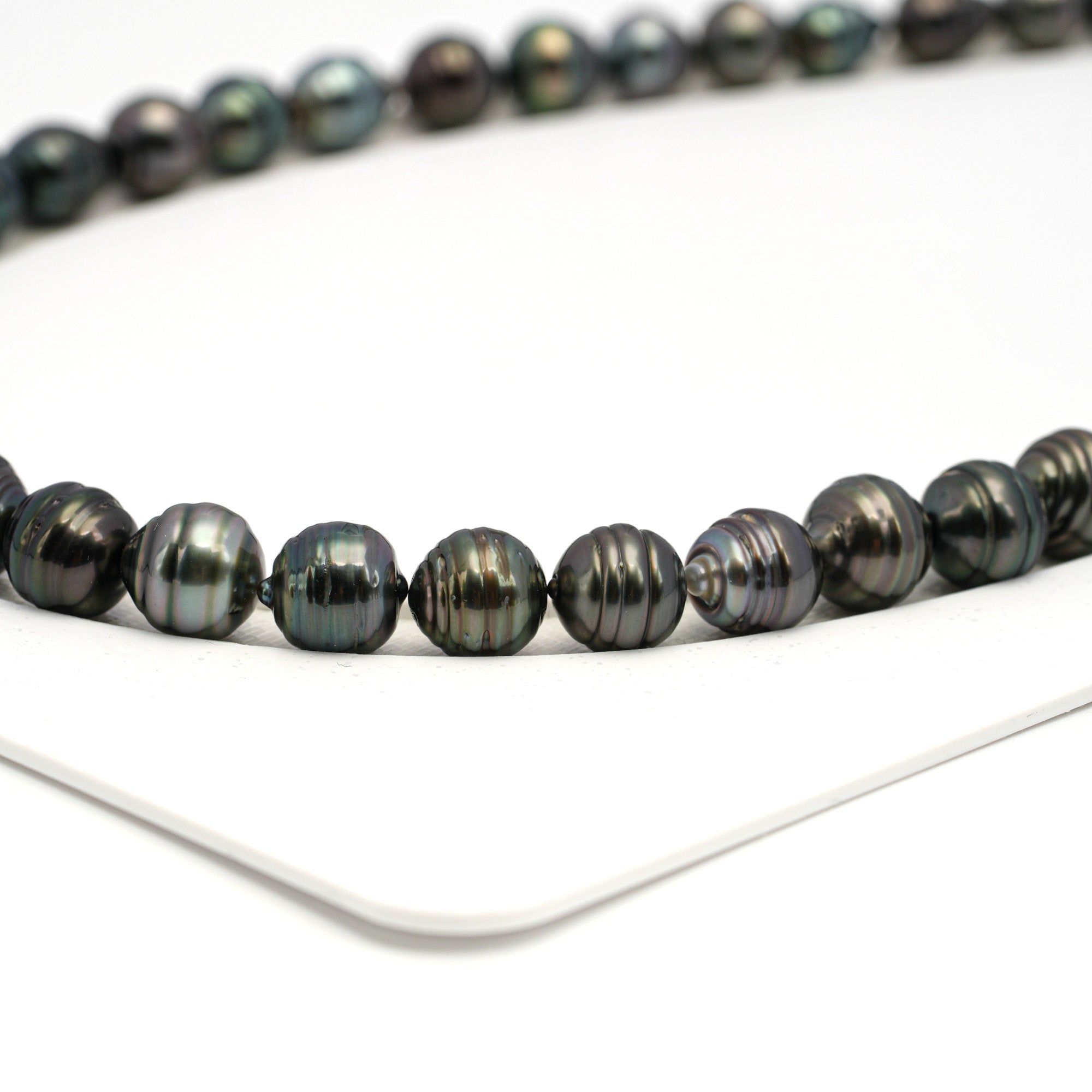43pcs Dark 8-10mm - CL AAA/AA Quality Tahitian Pearl Necklace NL1674 HL4