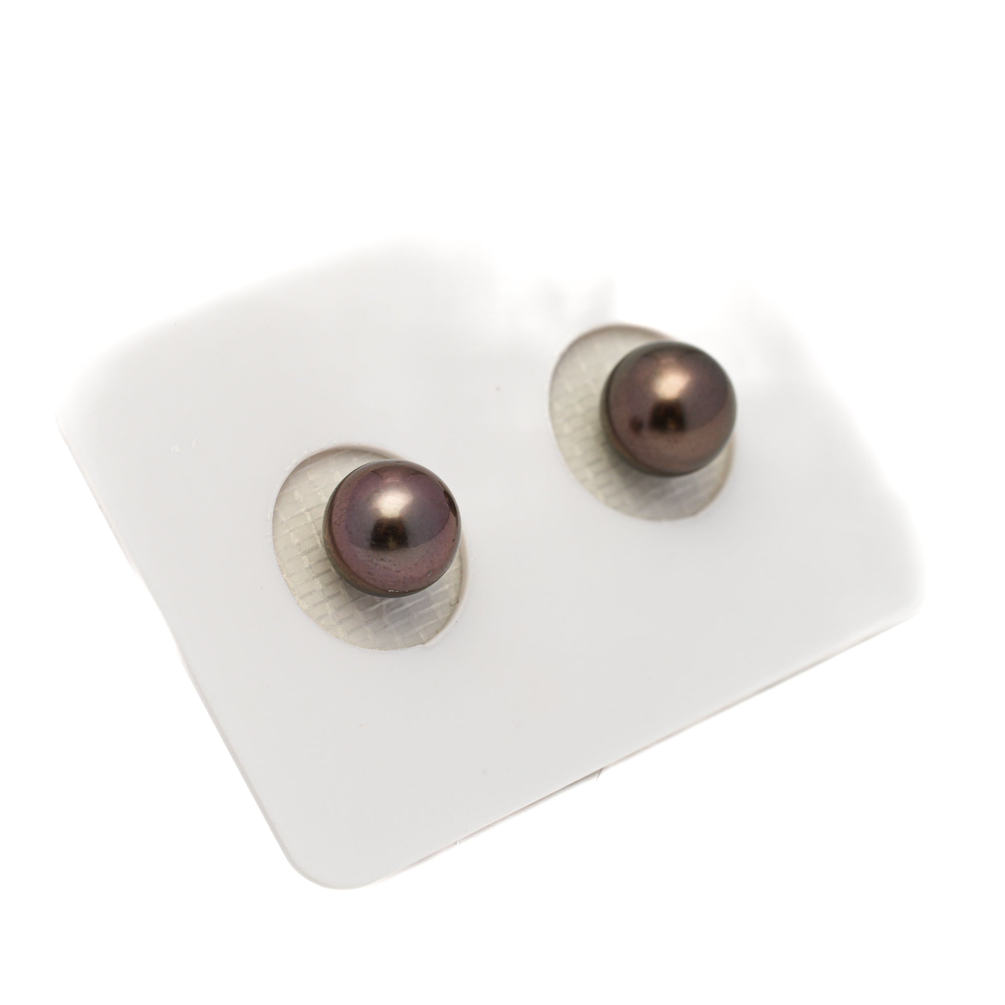 2pcs Cherry Green 7.8mm - RSR AAA/AA Quality Tahitian Pearl Pair ER1777 NG19