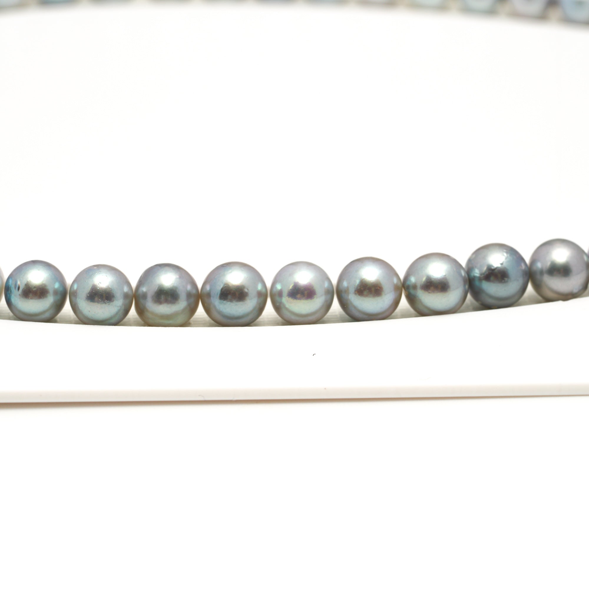 51pcs "High Luster" Silver Mix 7mm - SR/NR AA Quality AKOYA Pearl Necklace AKNL1744