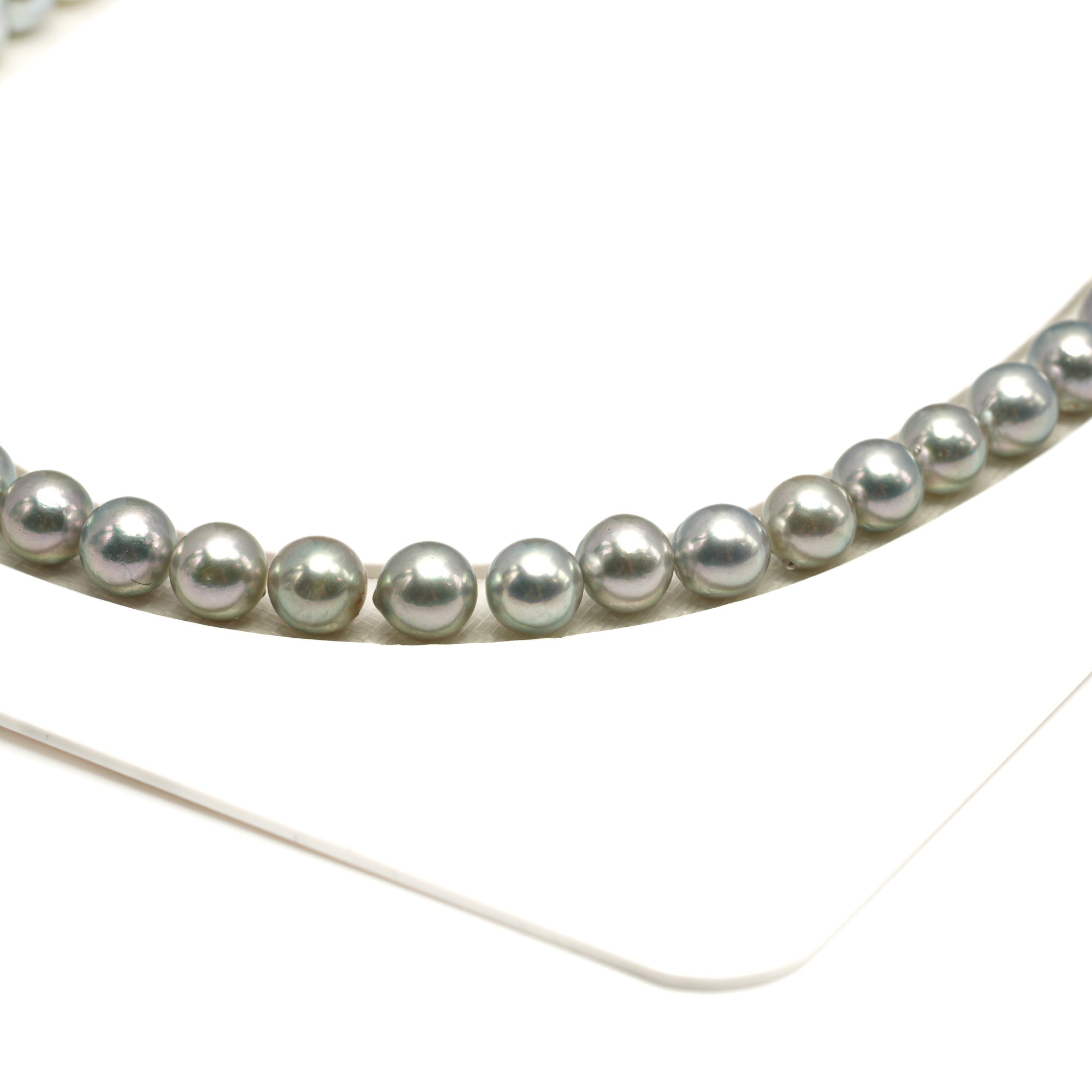 49pcs Akoya Pearl "High Luster" Silver Mix 7.1-7.9mm - SR/NR AA Quality Necklace AKNL1751 CMA1