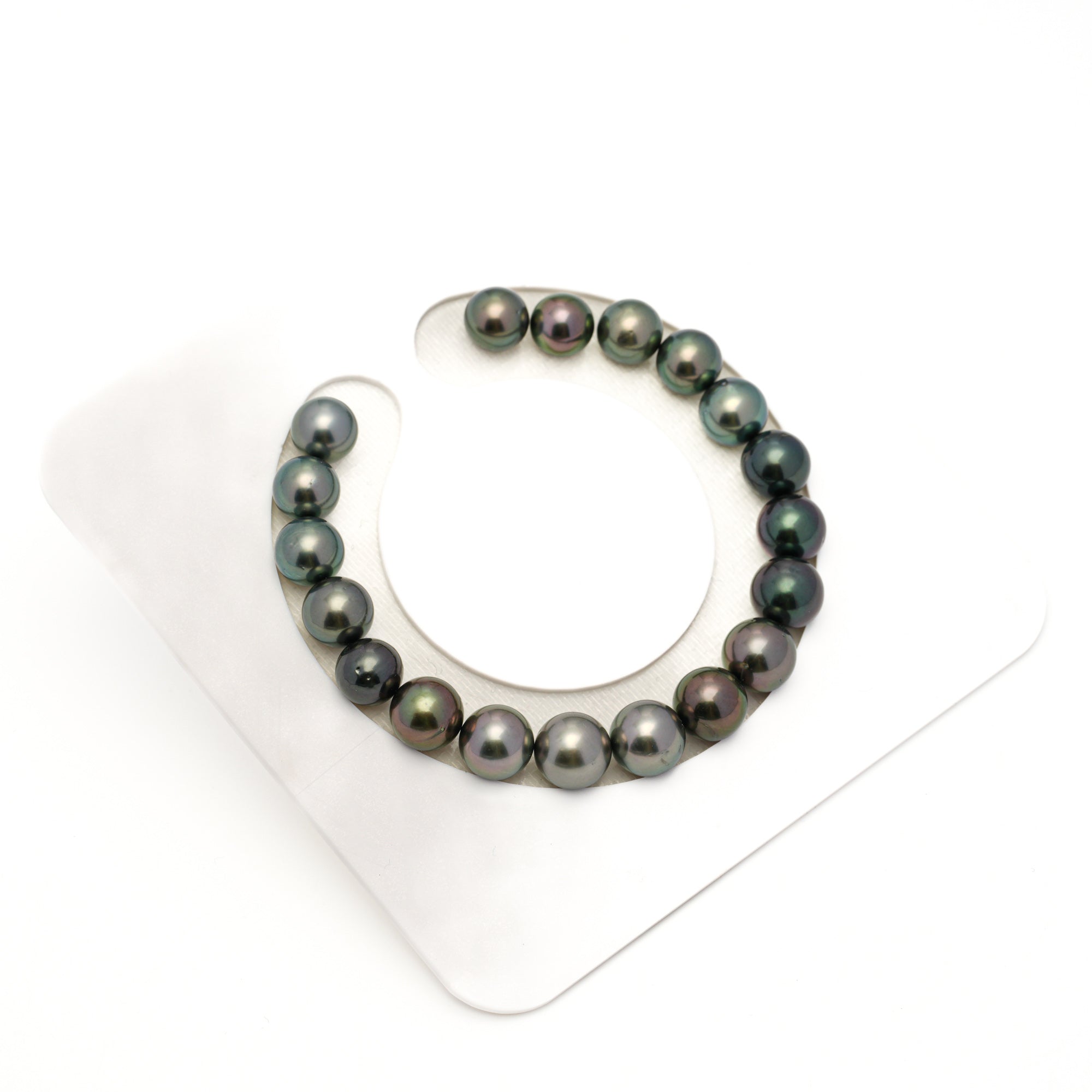 19pcs Green Mix 8-9mm - RSR AAA/AA Quality Tahitian Pearl Bracelet BR2429