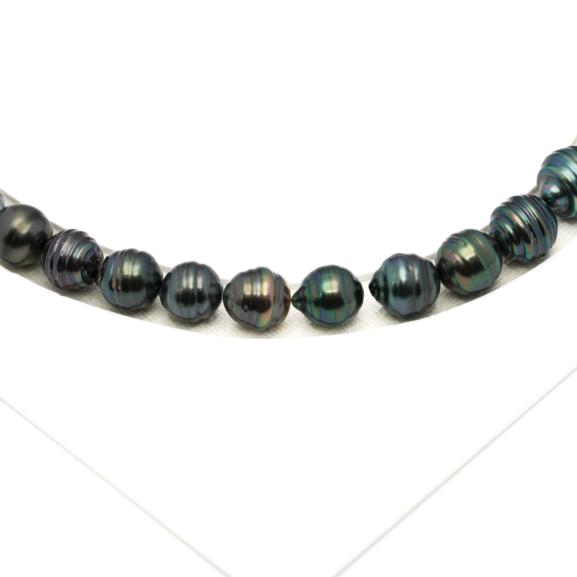 40pcs Green Mix 7-11mm - CL AAA/AA Quality Tahitian Pearl Necklace NL1758 LP1