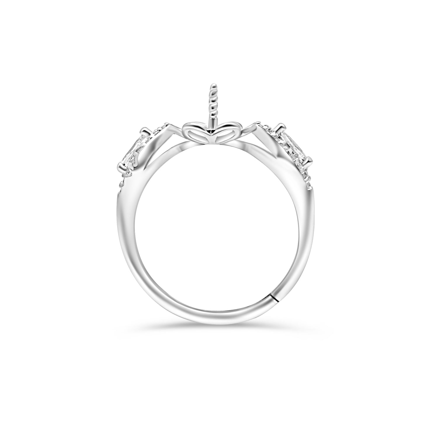Adjustable Ring 925 Silver for pearl SC364