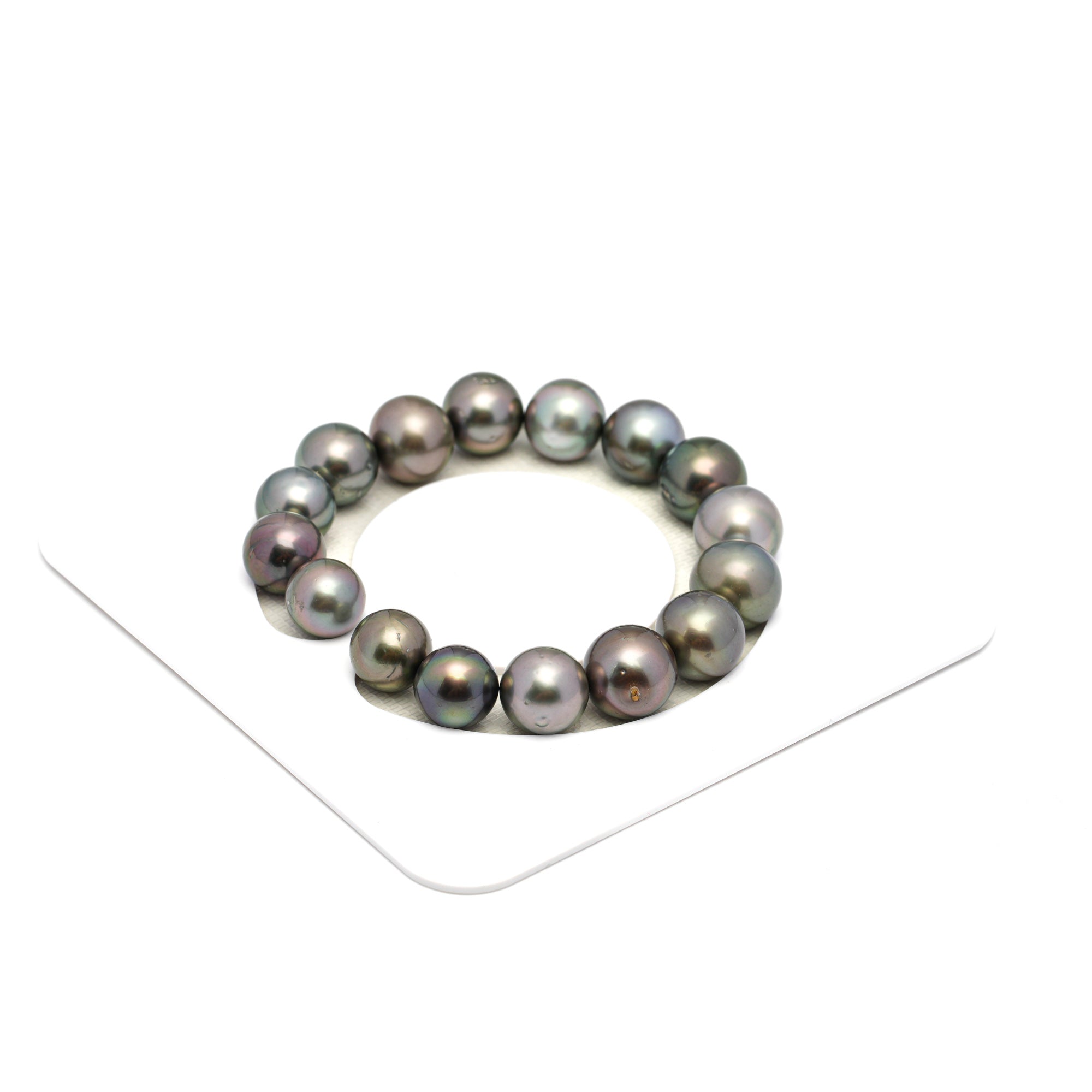 16pcs Multicolor 11-12mm - SR/NR AA/A Quality Tahitian Pearl Bracelet BR2250