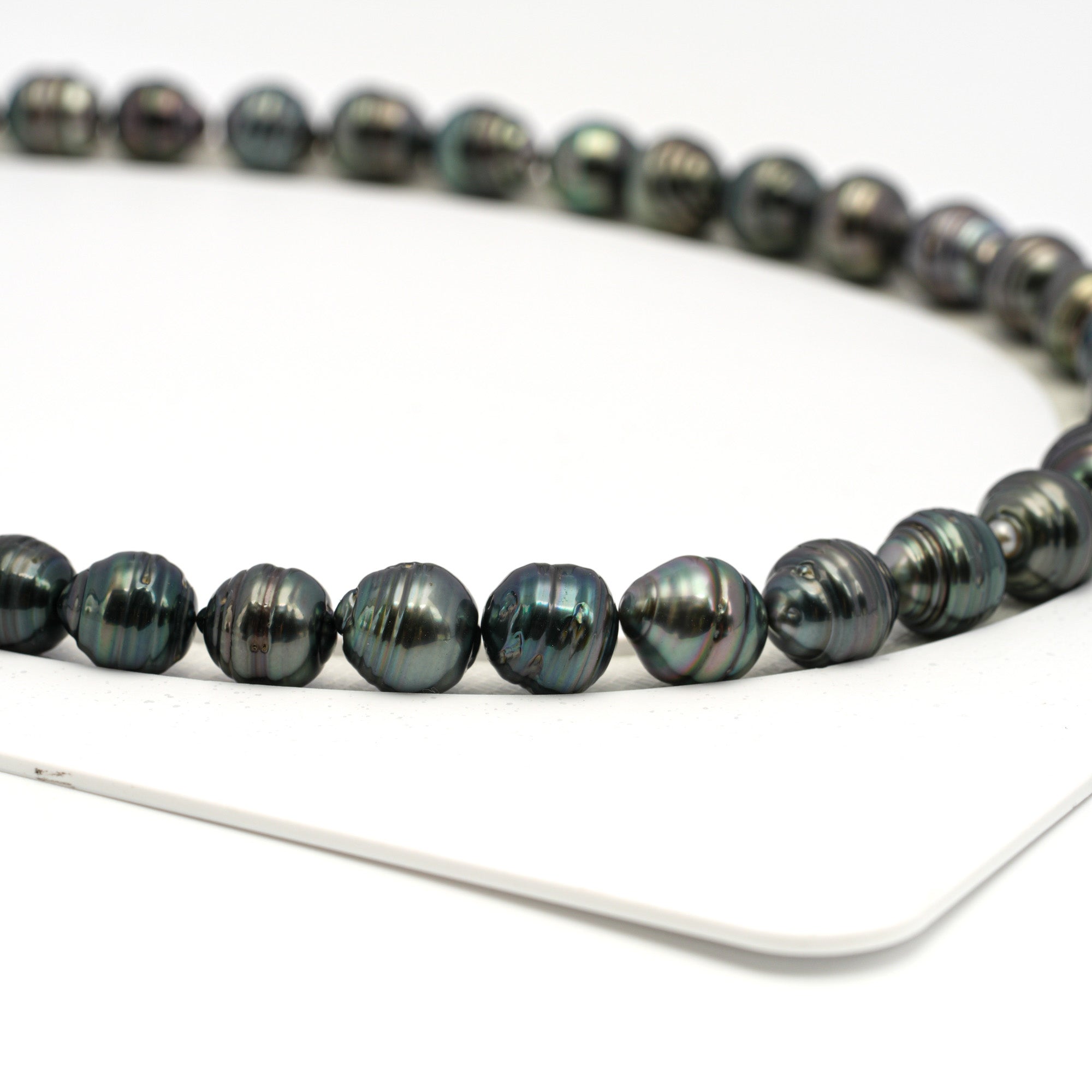 43pcs Dark 8-10mm - CL AAA/AA Quality Tahitian Pearl Necklace NL1674 HL4