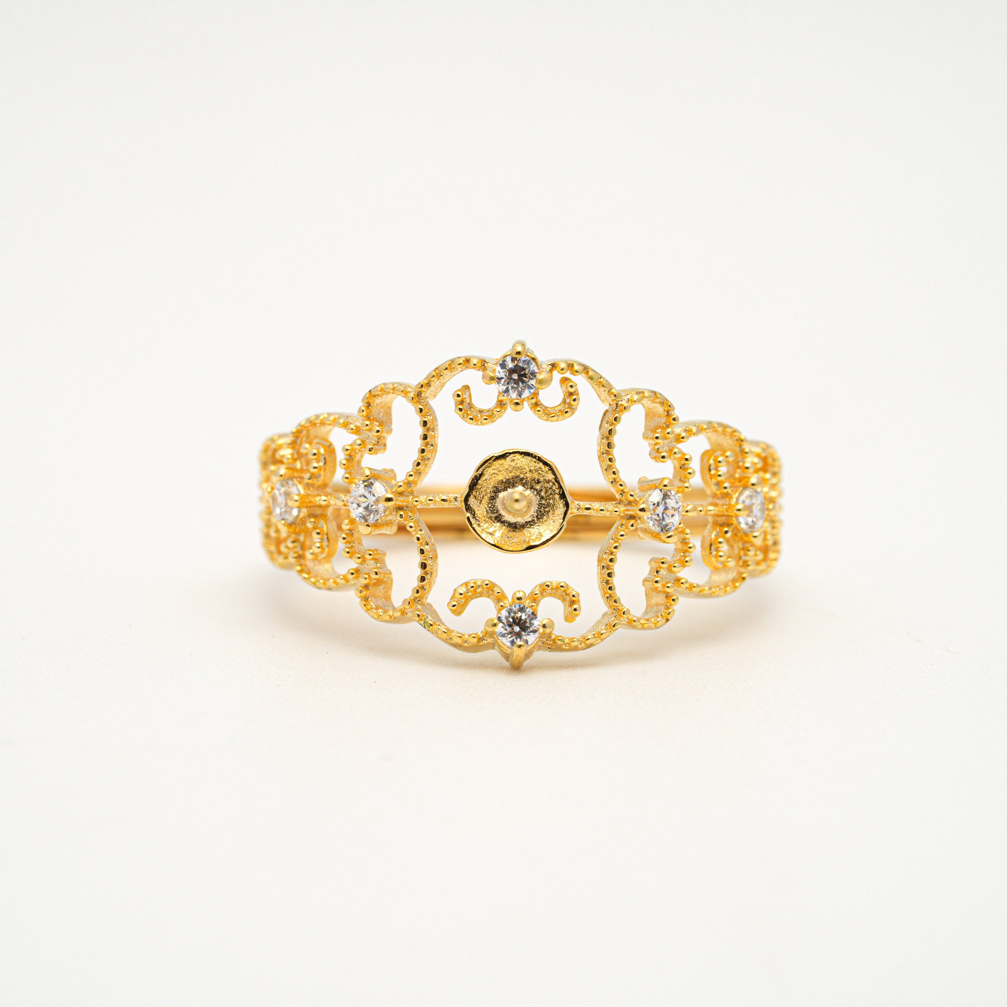 Adjustable Ring 925 Silver for Pearl SC485