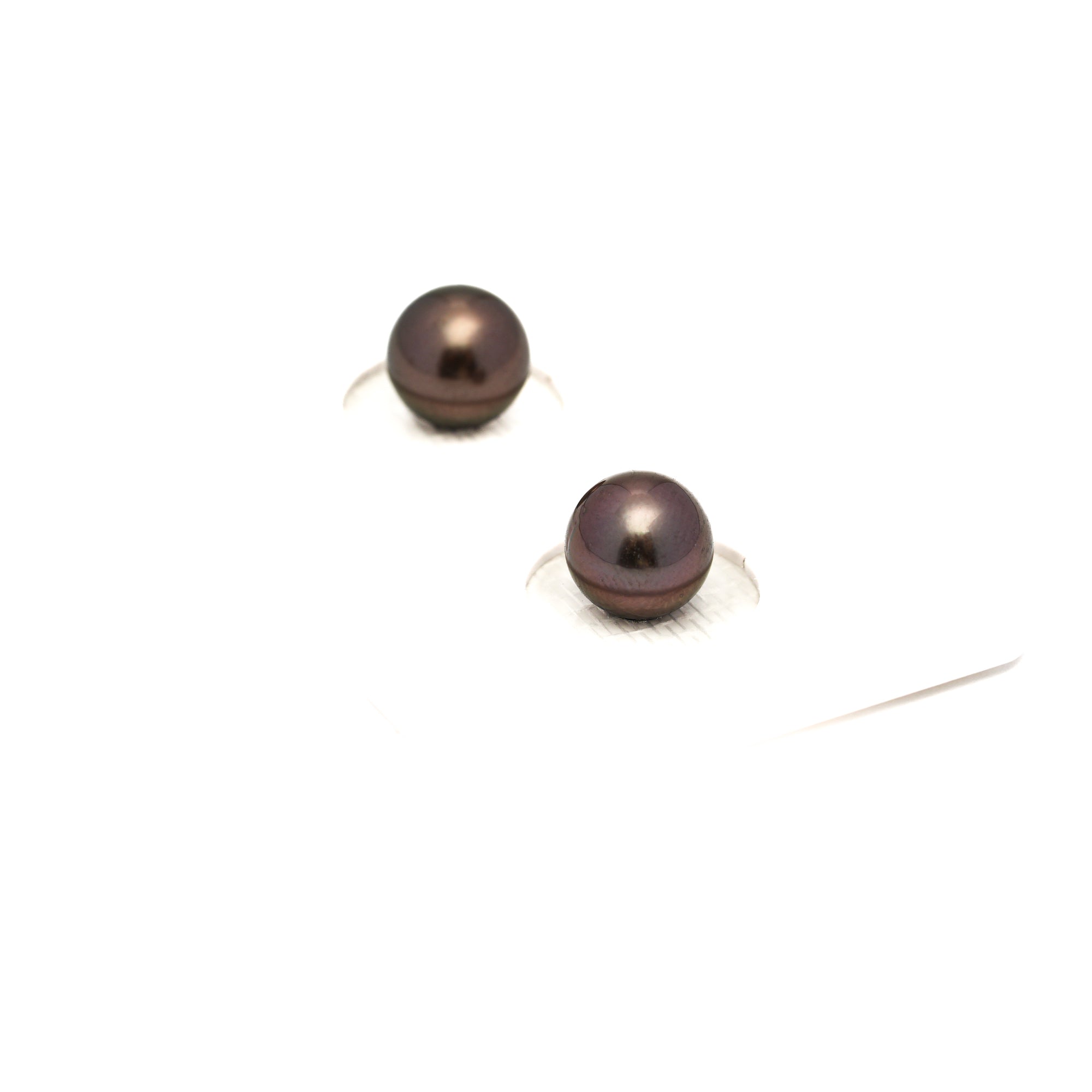 2pcs Cherry Green 7.8mm - RSR AAA/AA Quality Tahitian Pearl Pair ER1777 NG19