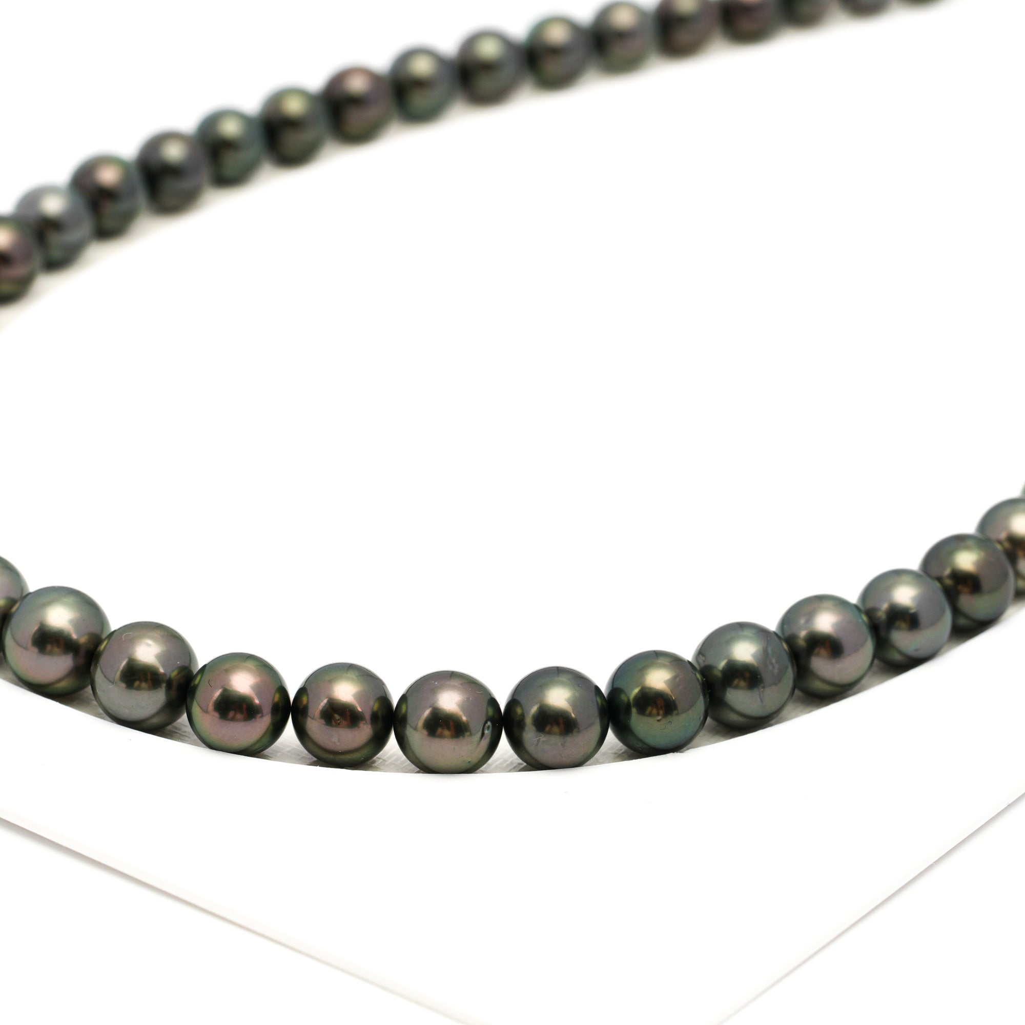 49pcs Green Mix 7-9mm - RSR AAA/AA Quality Tahitian Pearl Necklace NL1697 OR13