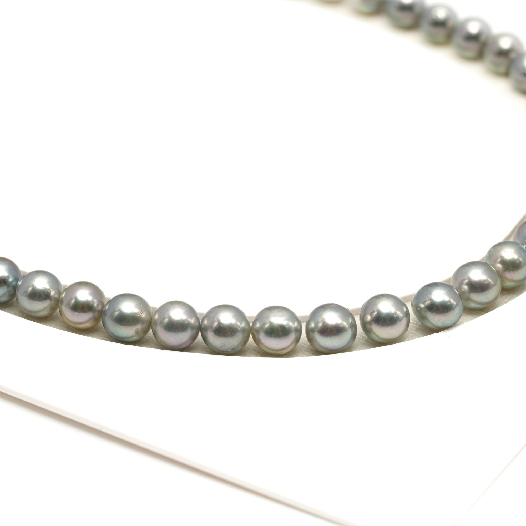 49pcs Akoya Pearl "High Luster" Silver Mix 7.1-7.9mm - SR/NR AA Quality Necklace AKNL1751 CMA1