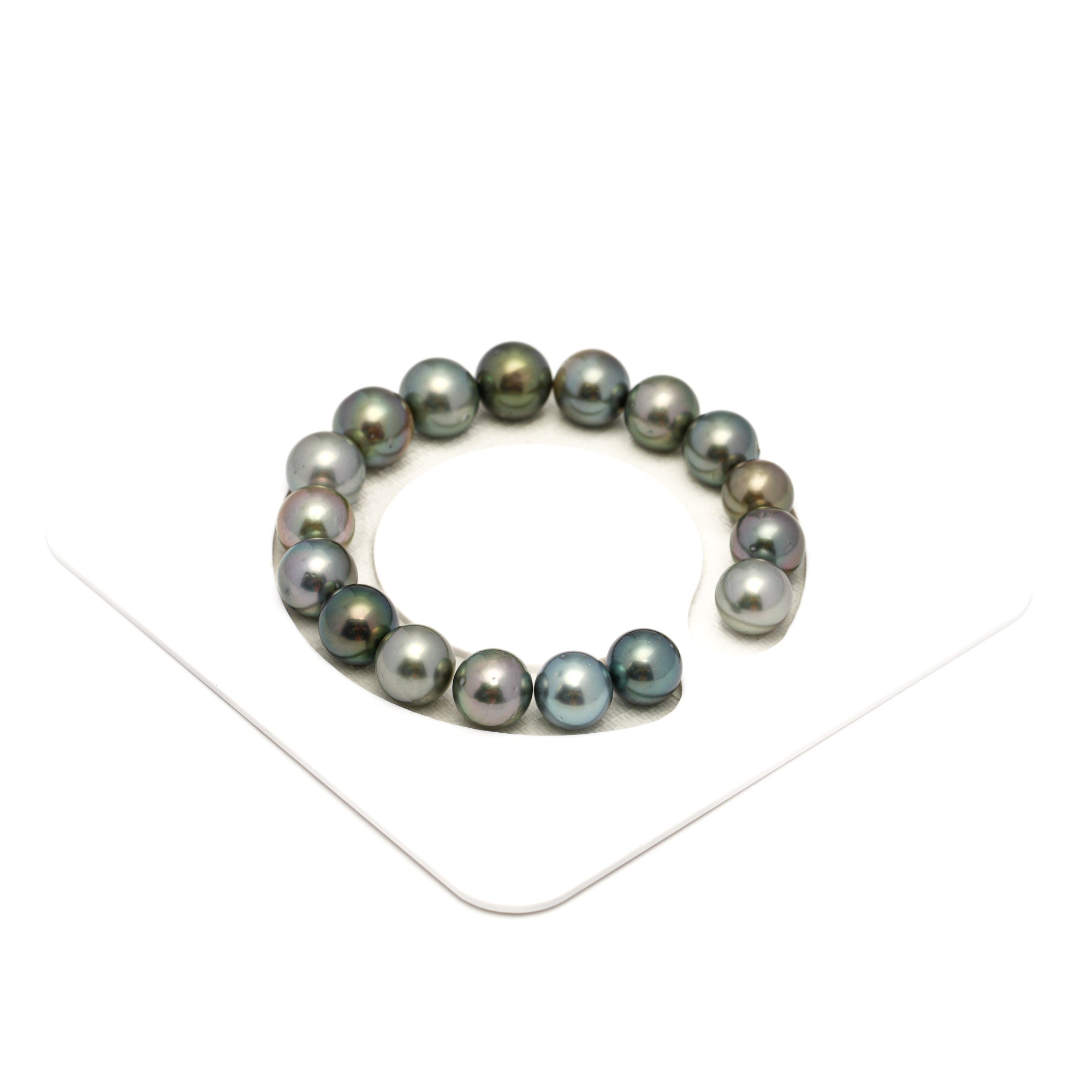 17pcs "Mid Luster" Multicolor 10-11mm - SR AA/AAA Quality Tahitian Pearl Bracelet BR2428 A89