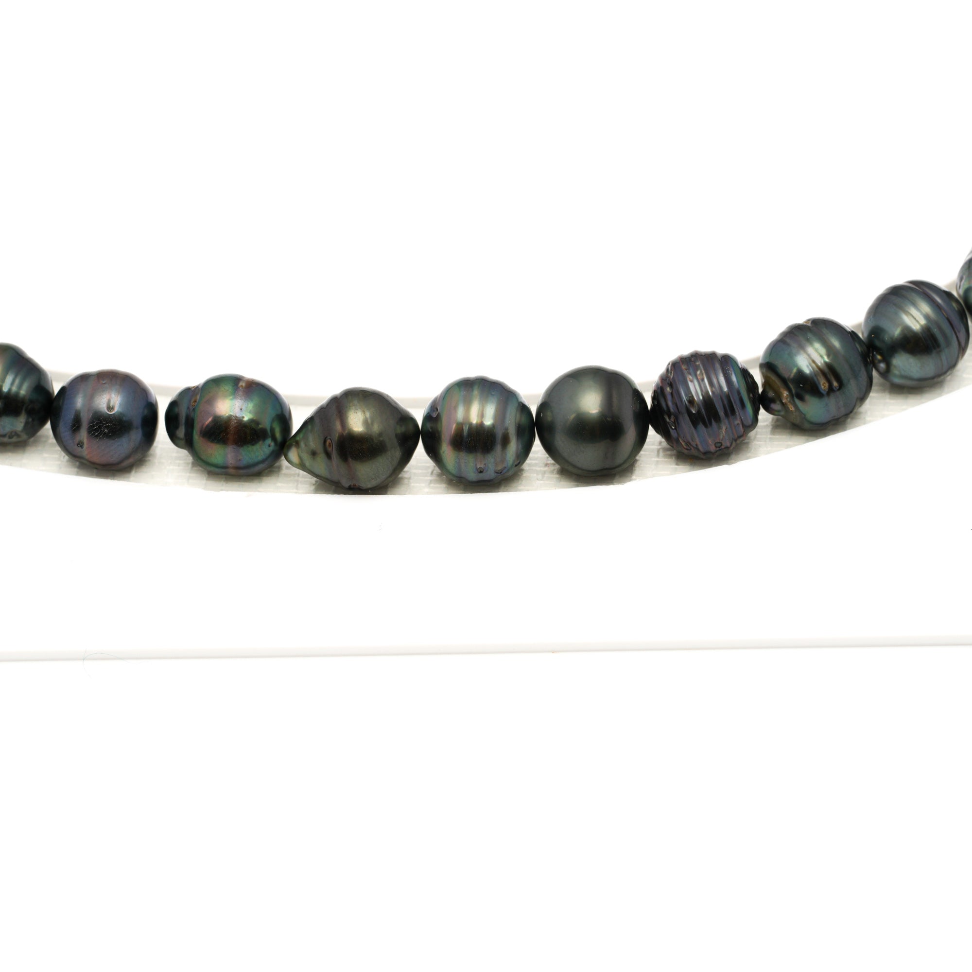 40pcs Green Mix 7-11mm - CL AAA/AA Quality Tahitian Pearl Necklace NL1758 LP1