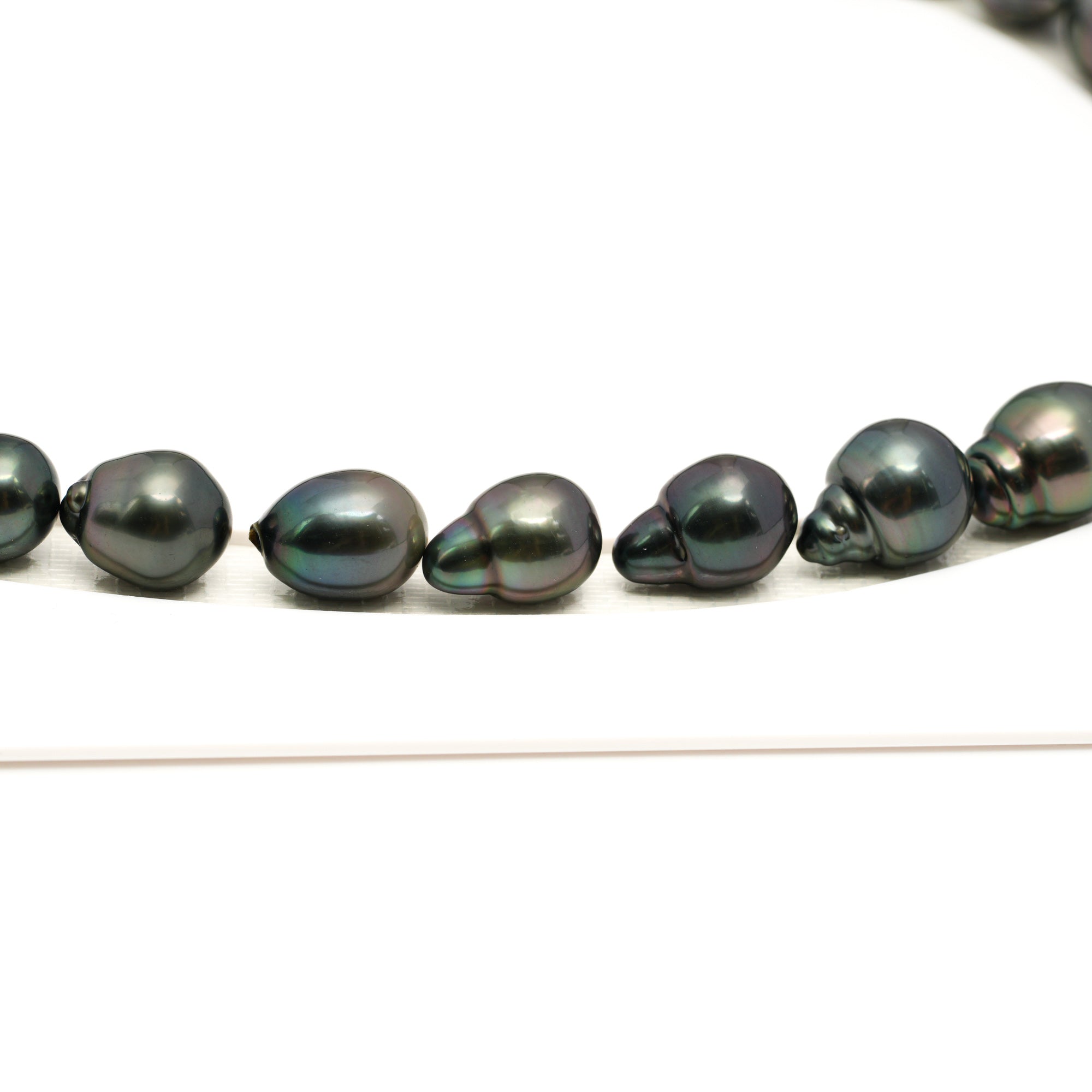 30pcs Dark Mix 9-12mm - CL/SB AAA/AA Quality Tahitian Pearl Necklace NL1767 LP1