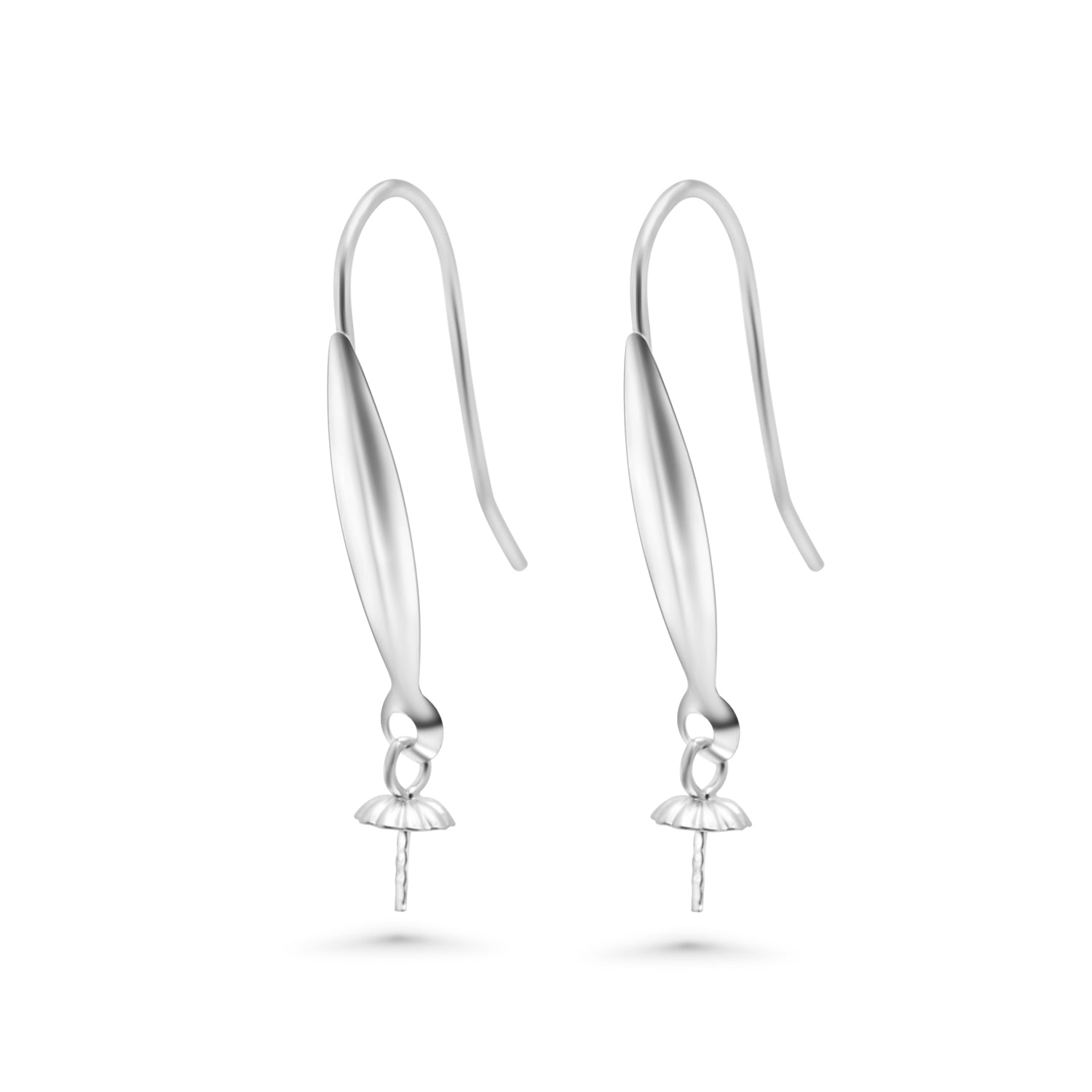 Earring Dangle Clasp 18K Gold for Pearl 18K02