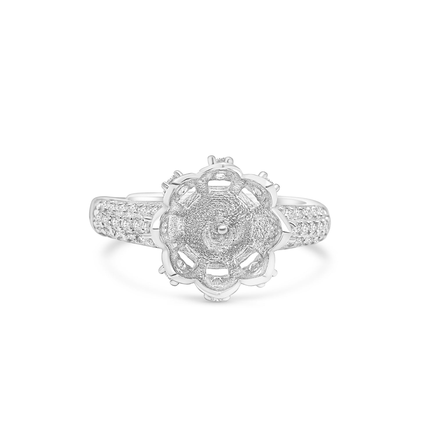 Adjustable Ring 925 Silver for pearl SC265