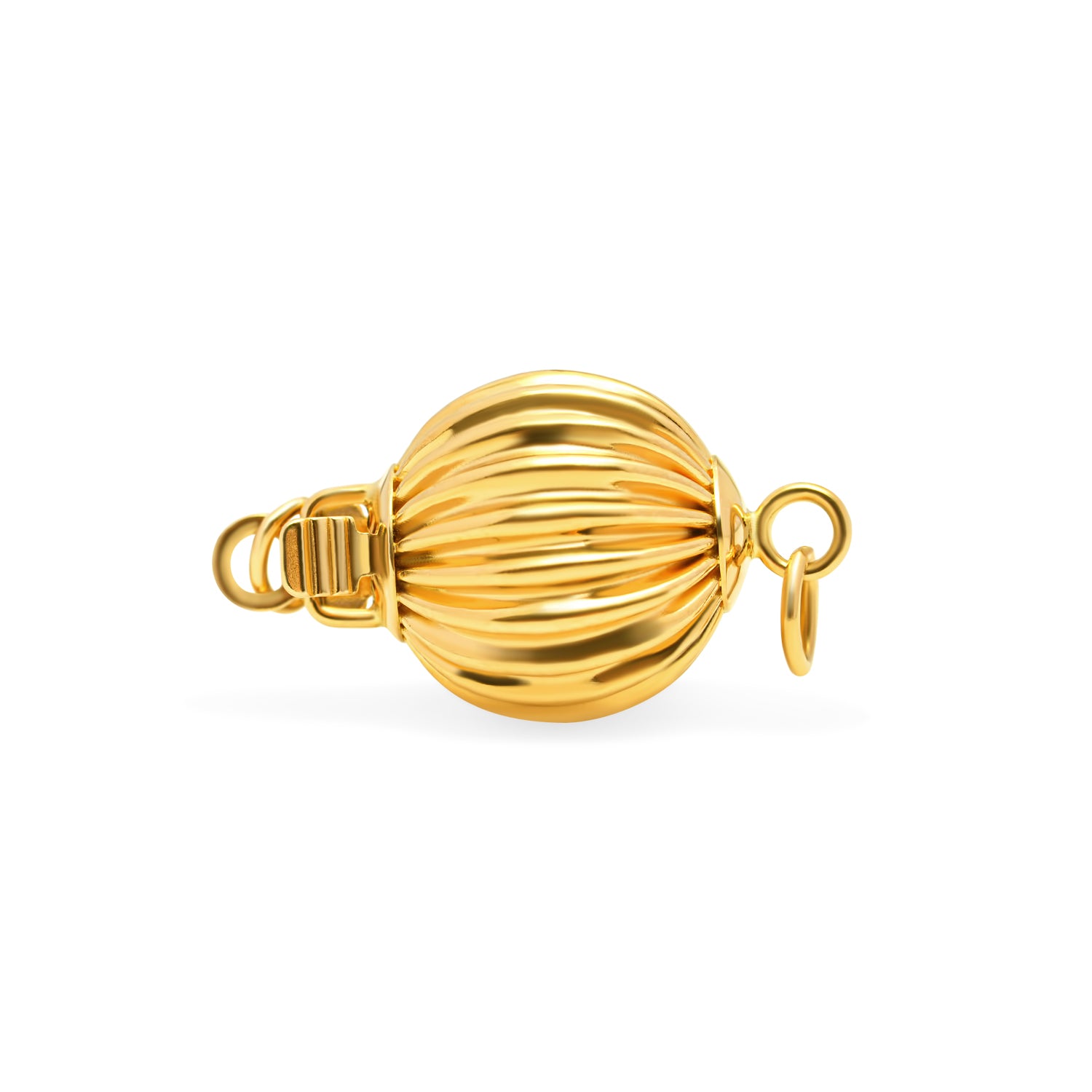 18K 14K Solid White Gold Ball Claps 9mm/10mm High Quality 18k09