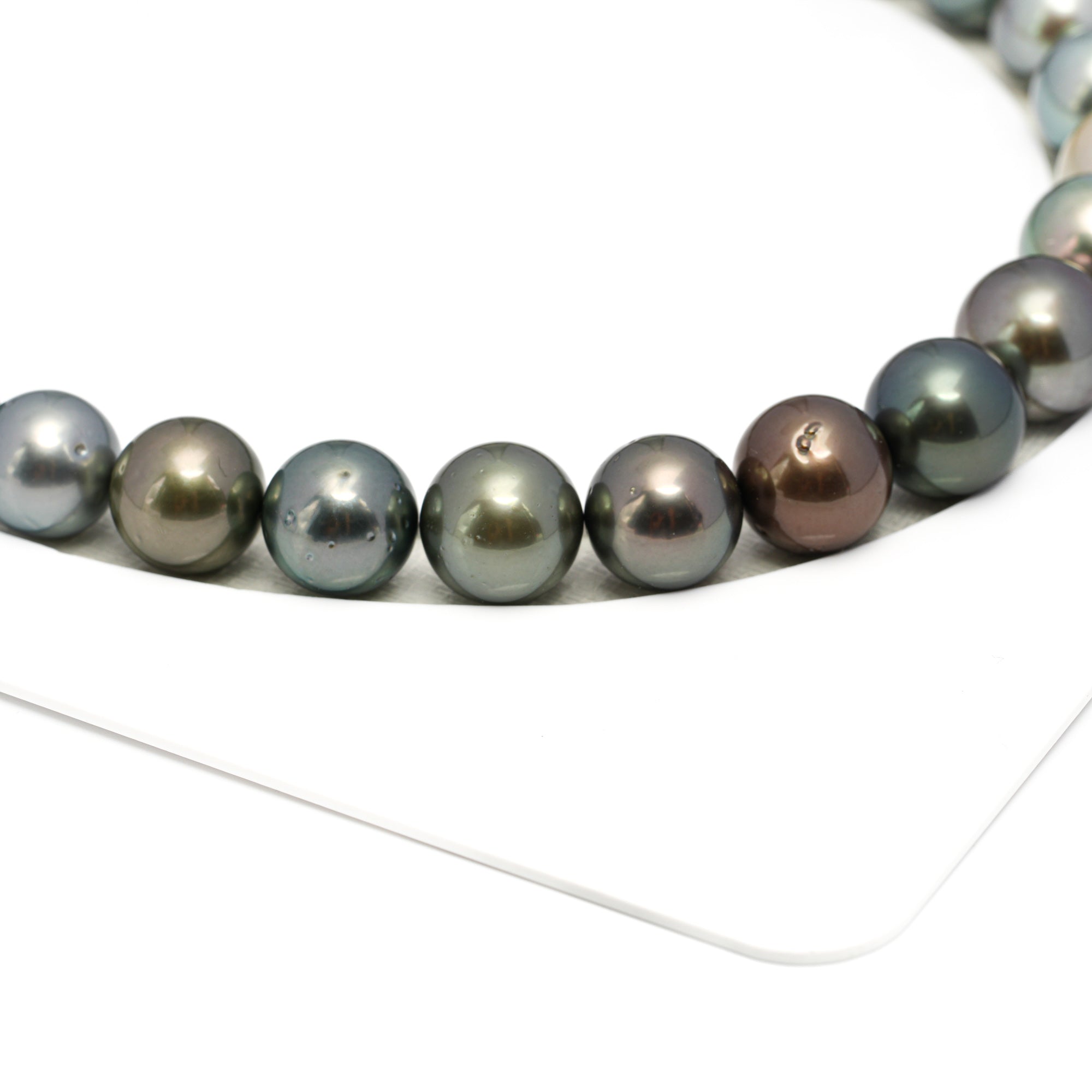 37pcs Multicolor 9-13mm - RSR AA Quality Tahitian Pearl Necklace NL1669 OR12