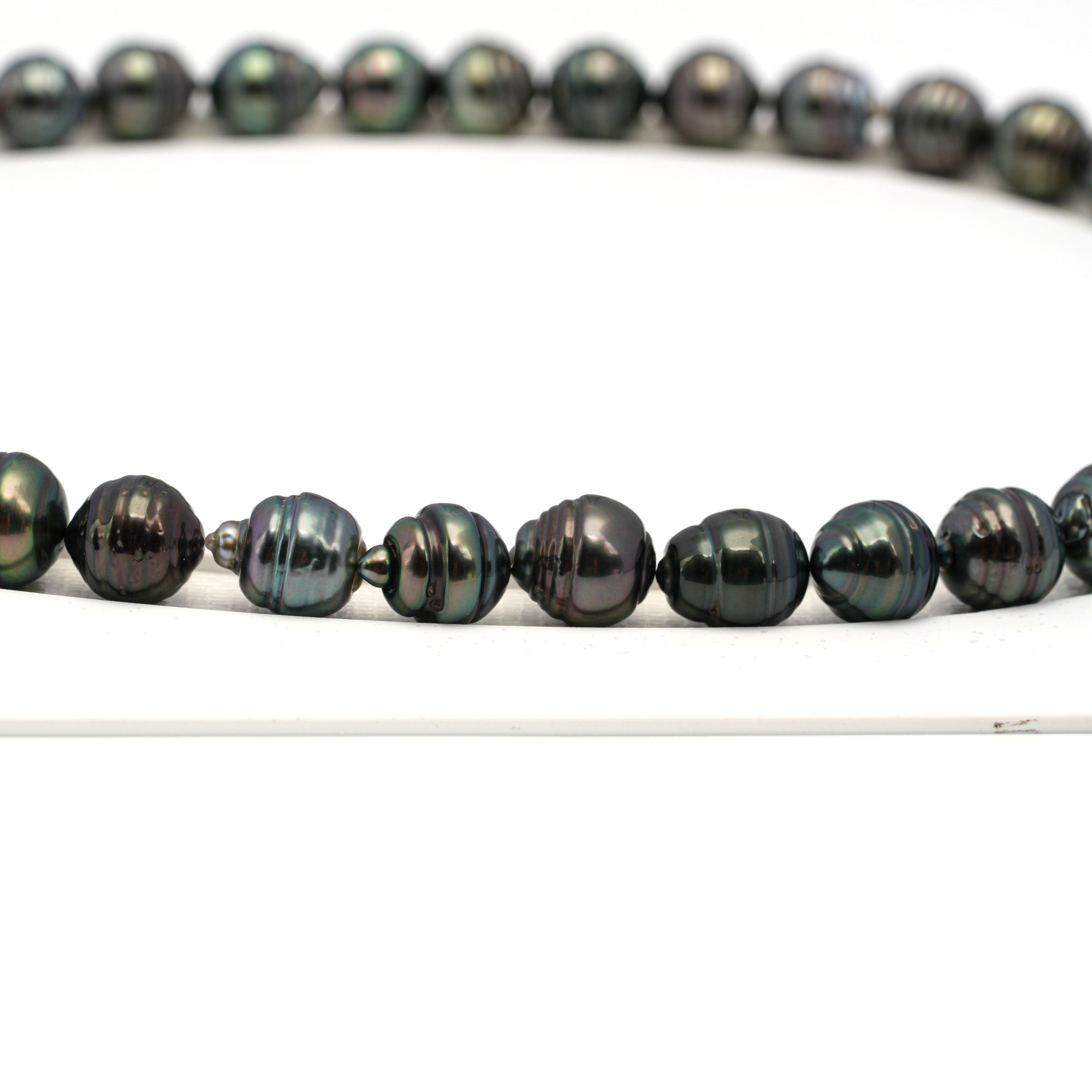 43pcs Dark 8-10mm - CL AAA/AA Quality Tahitian Pearl Necklace NL1674 HL4