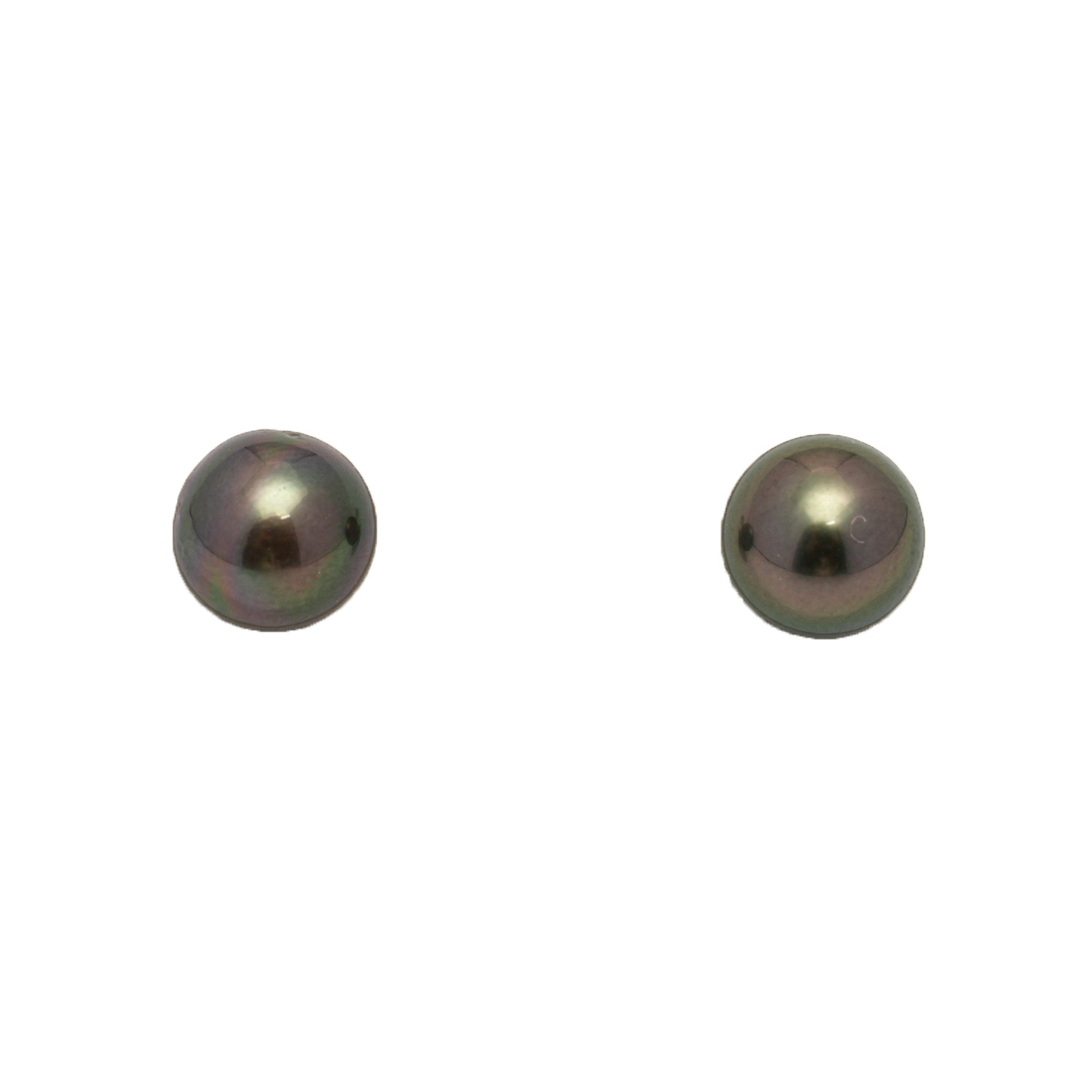 2pcs Dark 7.9mm - RSR AA/AAA Quality Tahitian Pearl Pair ER1795 NG19