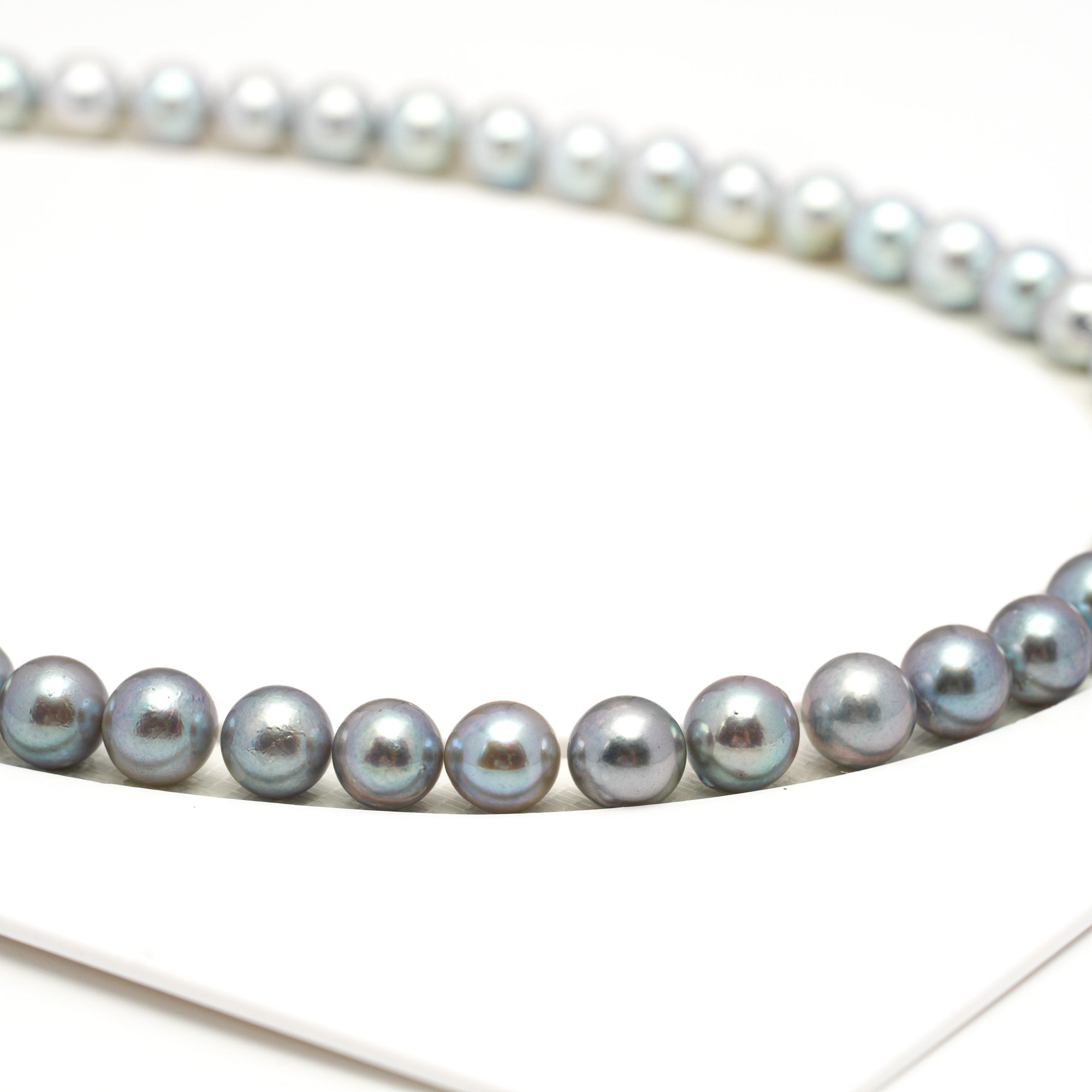 51pcs "High Luster" Silver Mix 7mm - SR/NR AA Quality AKOYA Pearl Necklace AKNL1744