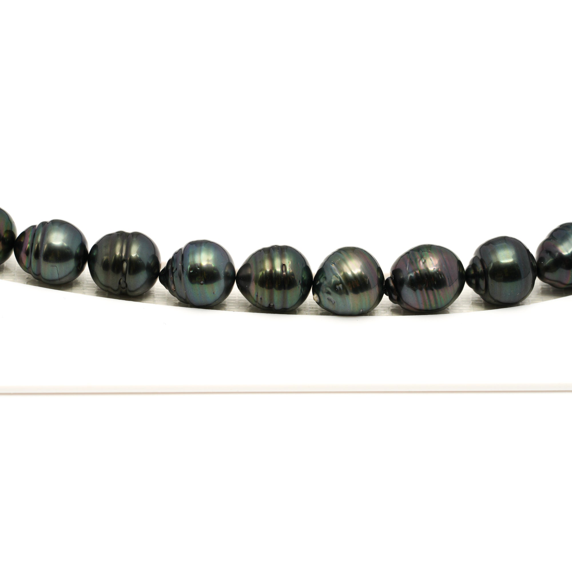 37pcs Dark 8-11mm - CL/SB AA/AAA Quality Tahitian Pearl Necklace NL1779 LP1