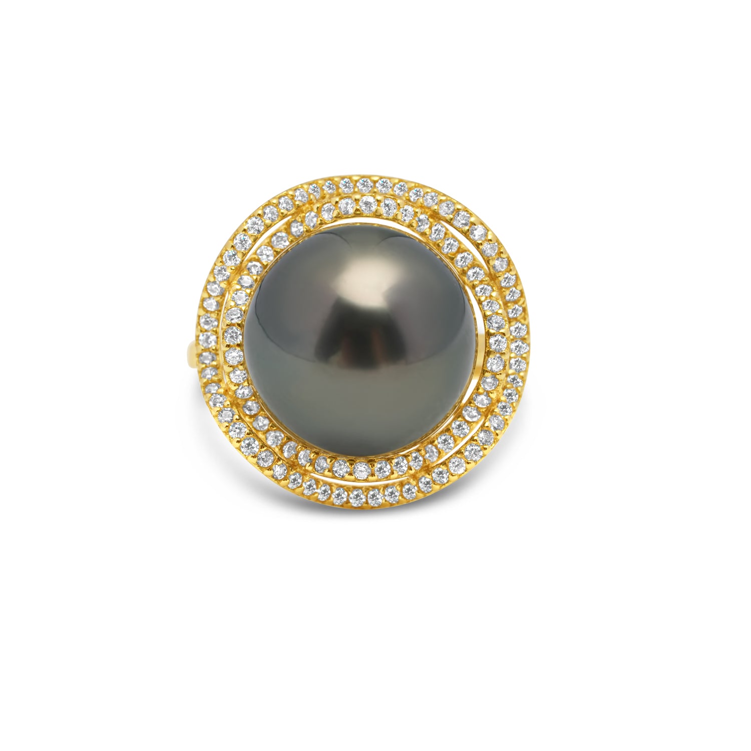 925 Sterling Silver Tahitian Pearl Ring SHM1406 OR11