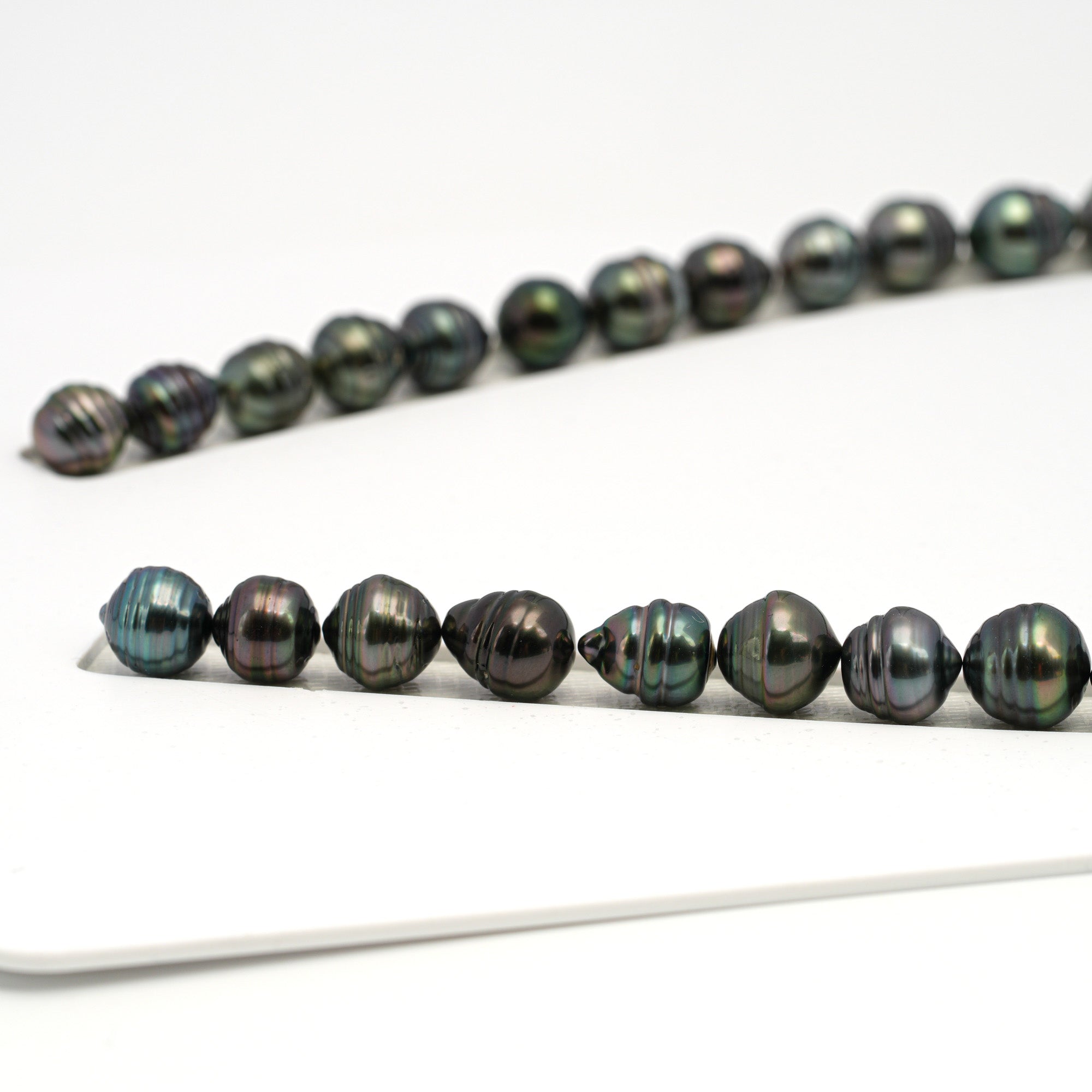 43pcs Dark 8-10mm - CL AAA/AA Quality Tahitian Pearl Necklace NL1674 HL4