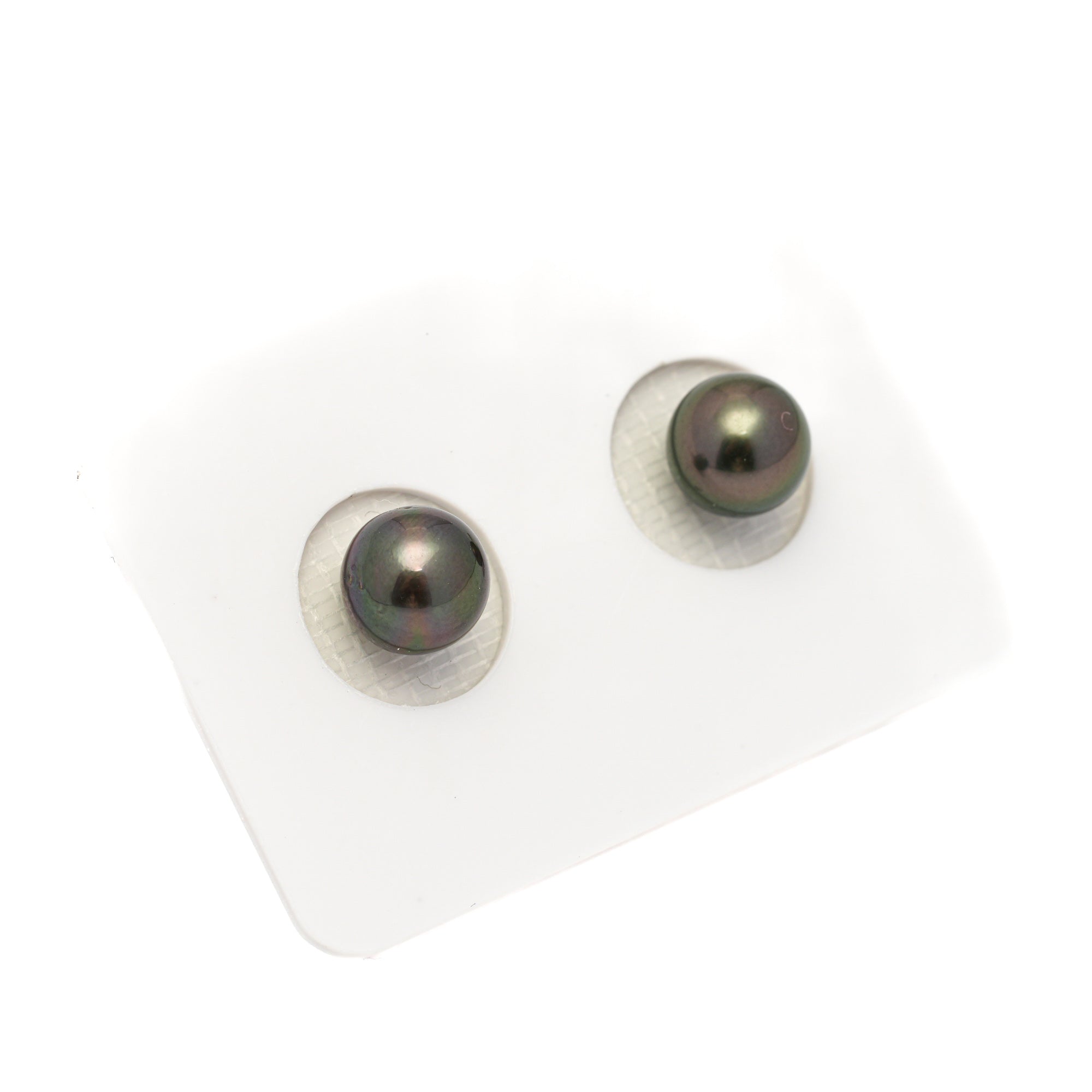 2pcs Dark 7.9mm - RSR AA/AAA Quality Tahitian Pearl Pair ER1795 NG19
