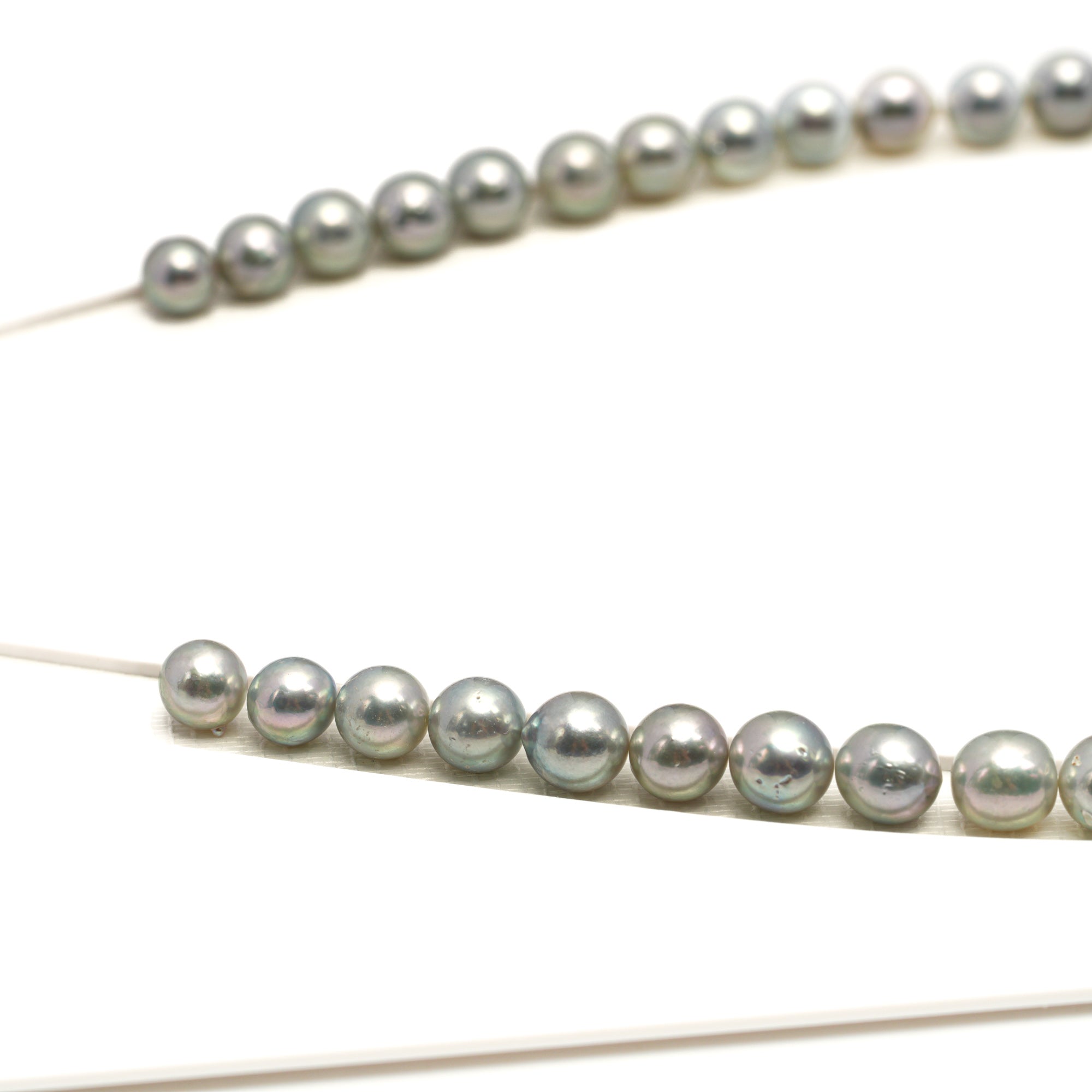 49pcs Akoya Pearl "High Luster" Silver Mix 7.1-7.9mm - SR/NR AA Quality Necklace AKNL1751 CMA1