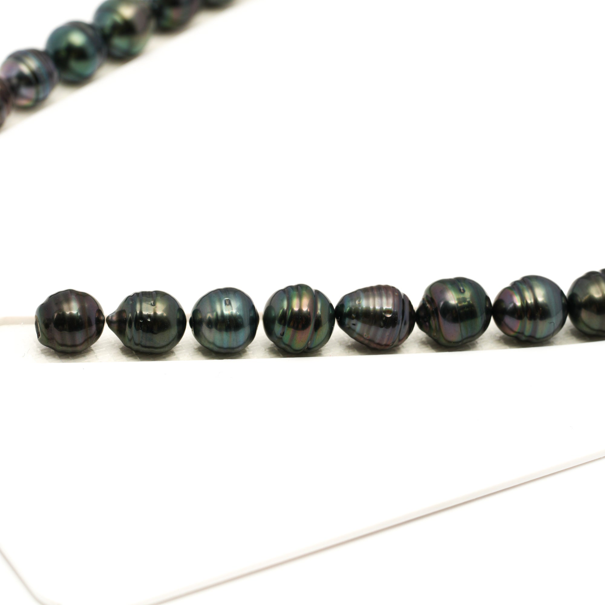 37pcs Dark 8-11mm - CL/SB AA/AAA Quality Tahitian Pearl Necklace NL1779 LP1