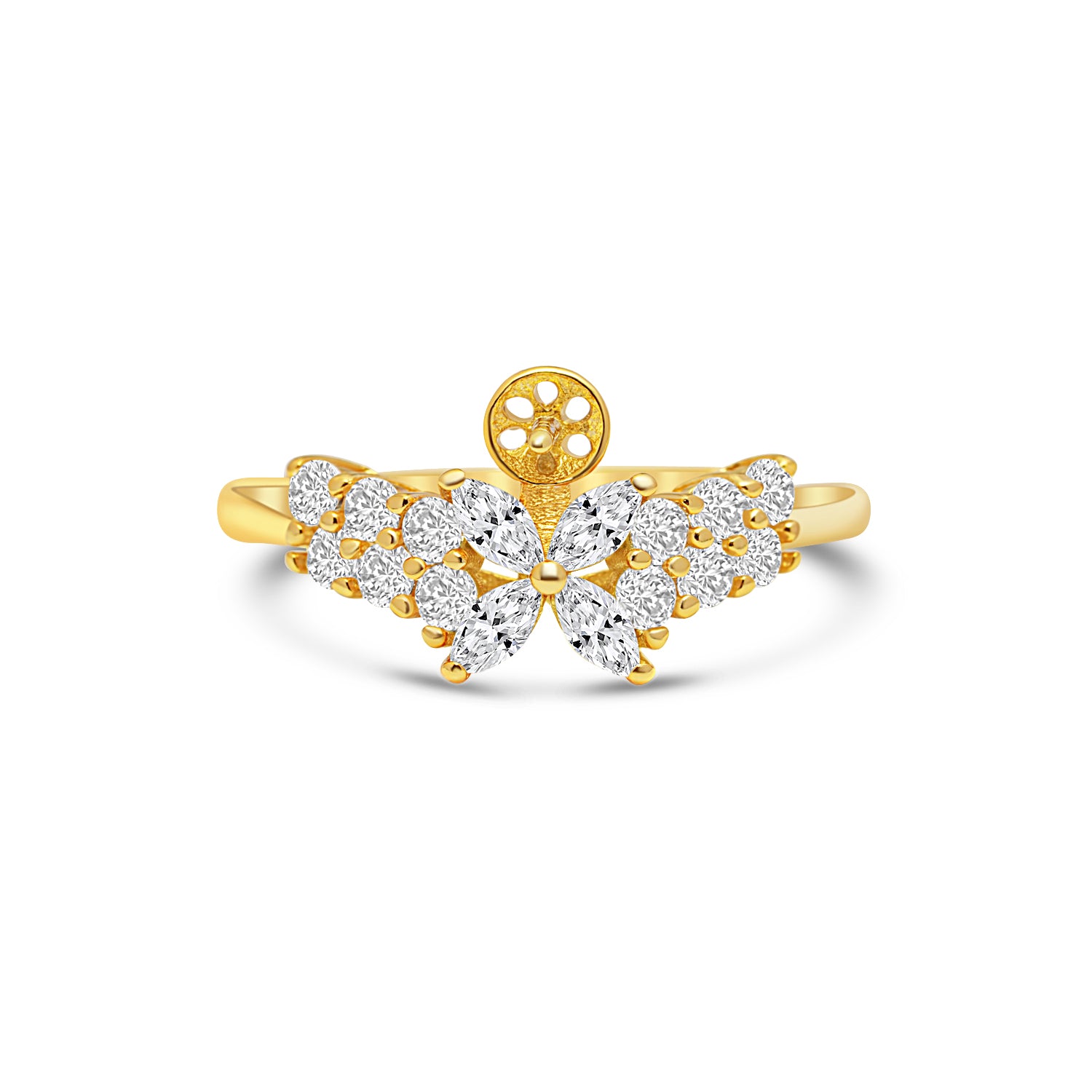 Adjustable Ring 925 Silver for pearl SC365G