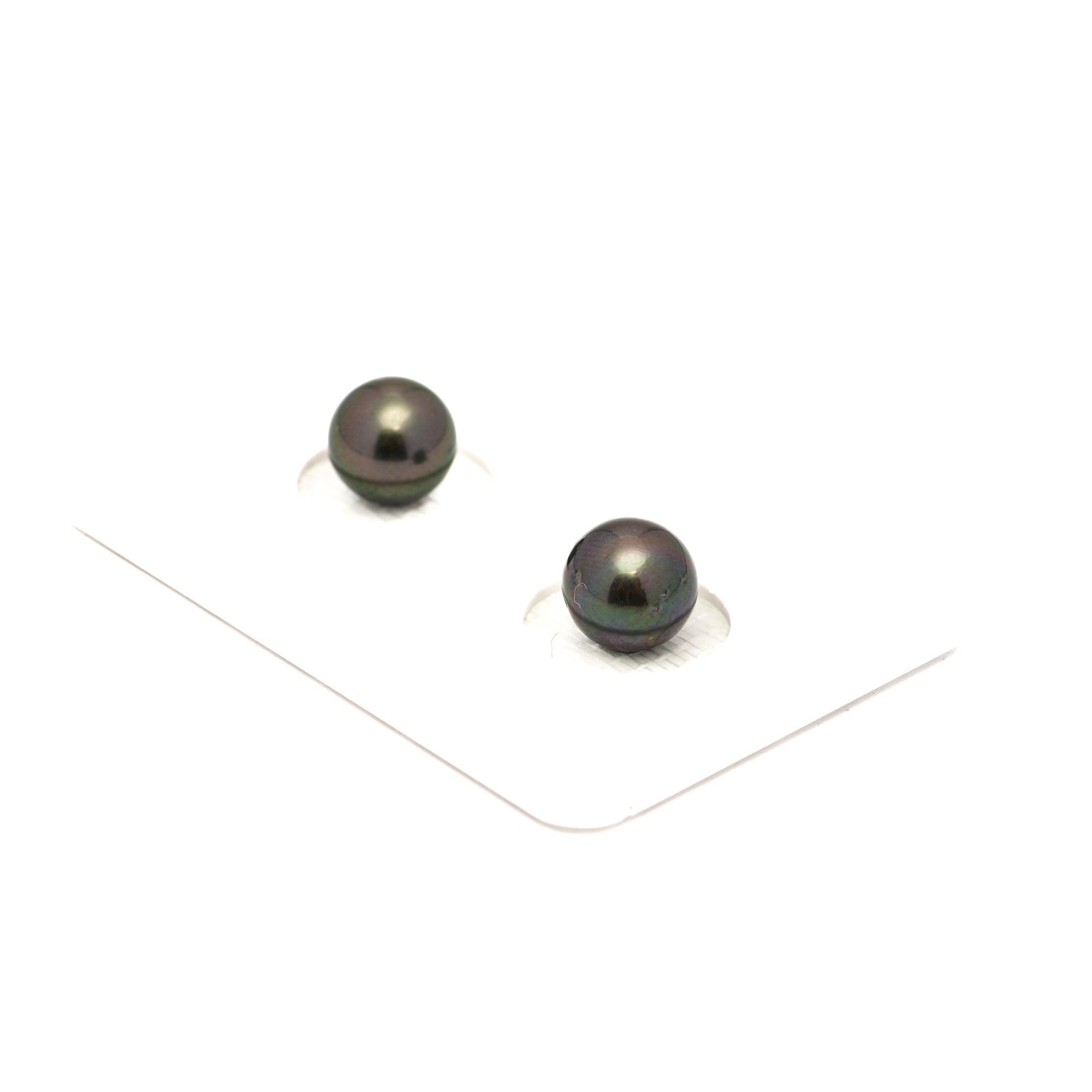 2pcs Dark 7.9mm - RSR AA/AAA Quality Tahitian Pearl Pair ER1795 NG19
