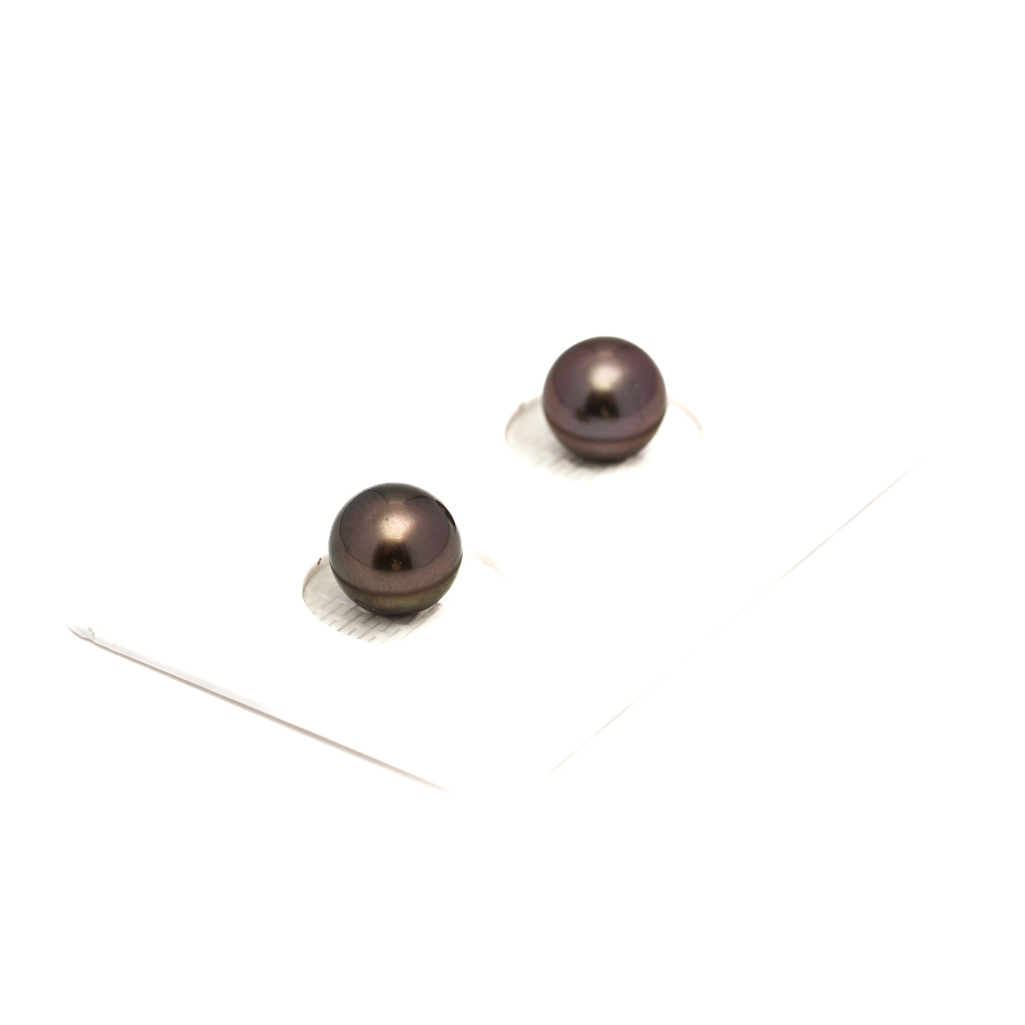 2pcs Cherry Green 7.8mm - RSR AAA/AA Quality Tahitian Pearl Pair ER1777 NG19