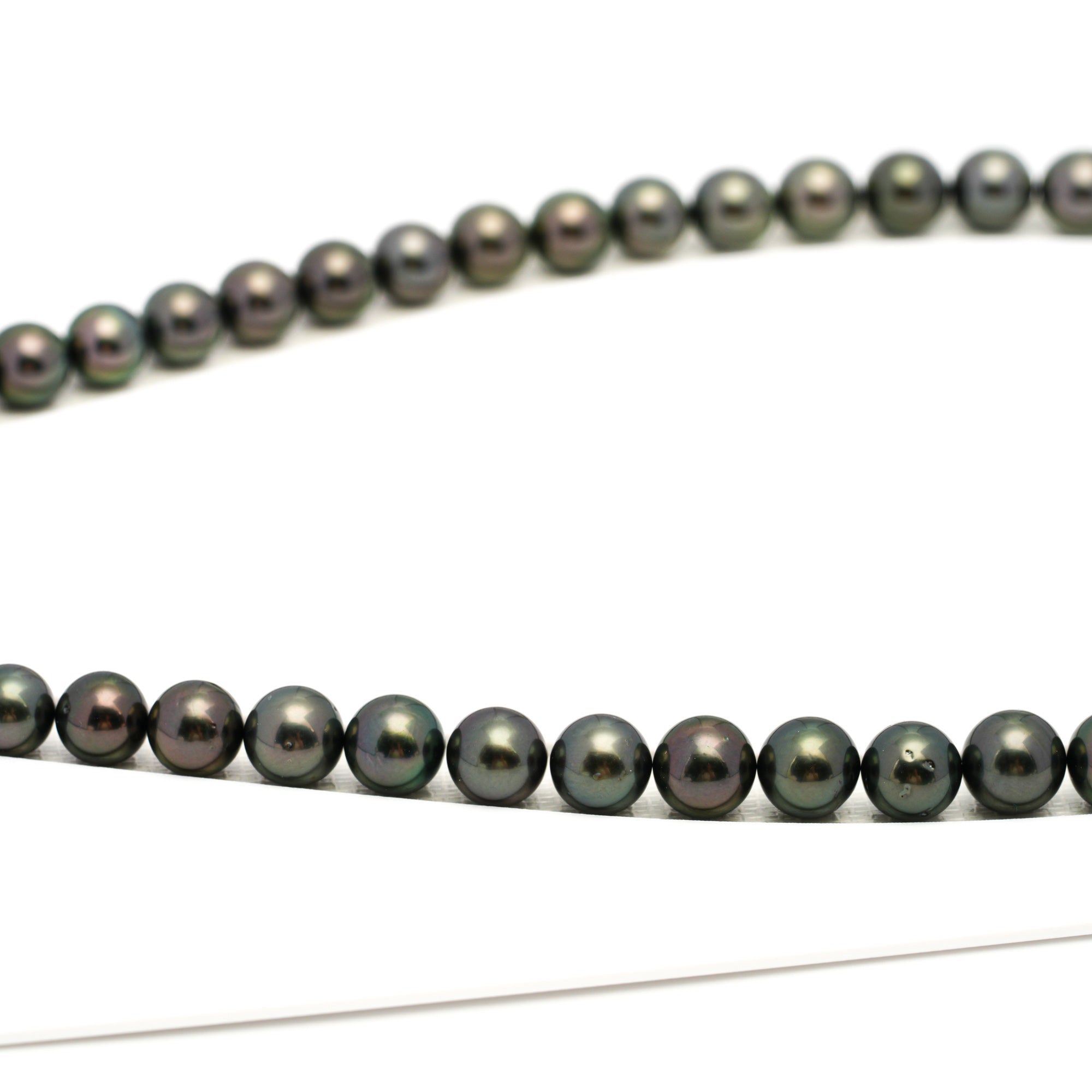 49pcs Green Mix 7-9mm - RSR AAA/AA Quality Tahitian Pearl Necklace NL1697 OR13