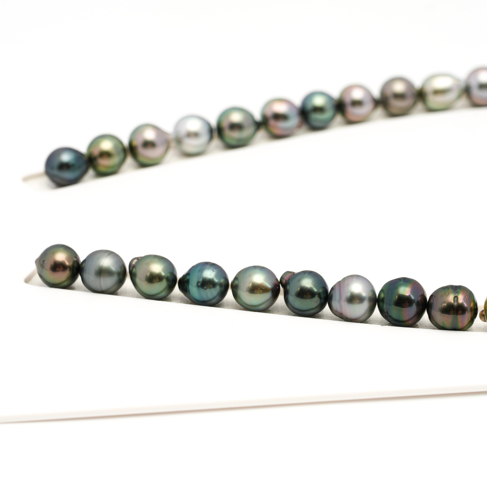 42pcs "High Luster" Multicolor 8-11mm - CL/SB AAA/AA Quality Tahitian Pearl Necklace NL1708 TH5
