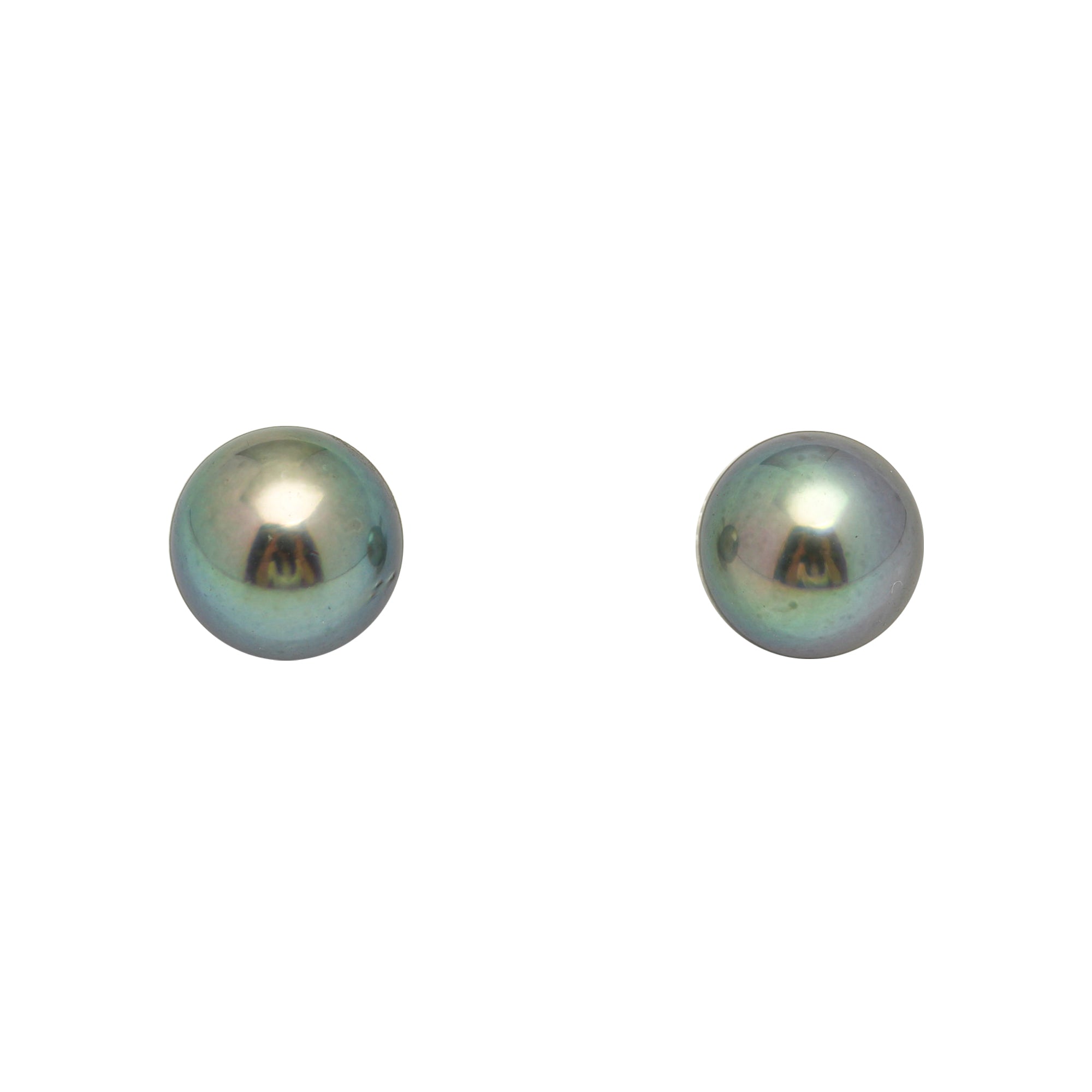 2pcs "Top Luster" Blue Green 8.8-9.2mm - RSR AAA/AA Quality Tahitian Pearl Pair ER1852 OR6