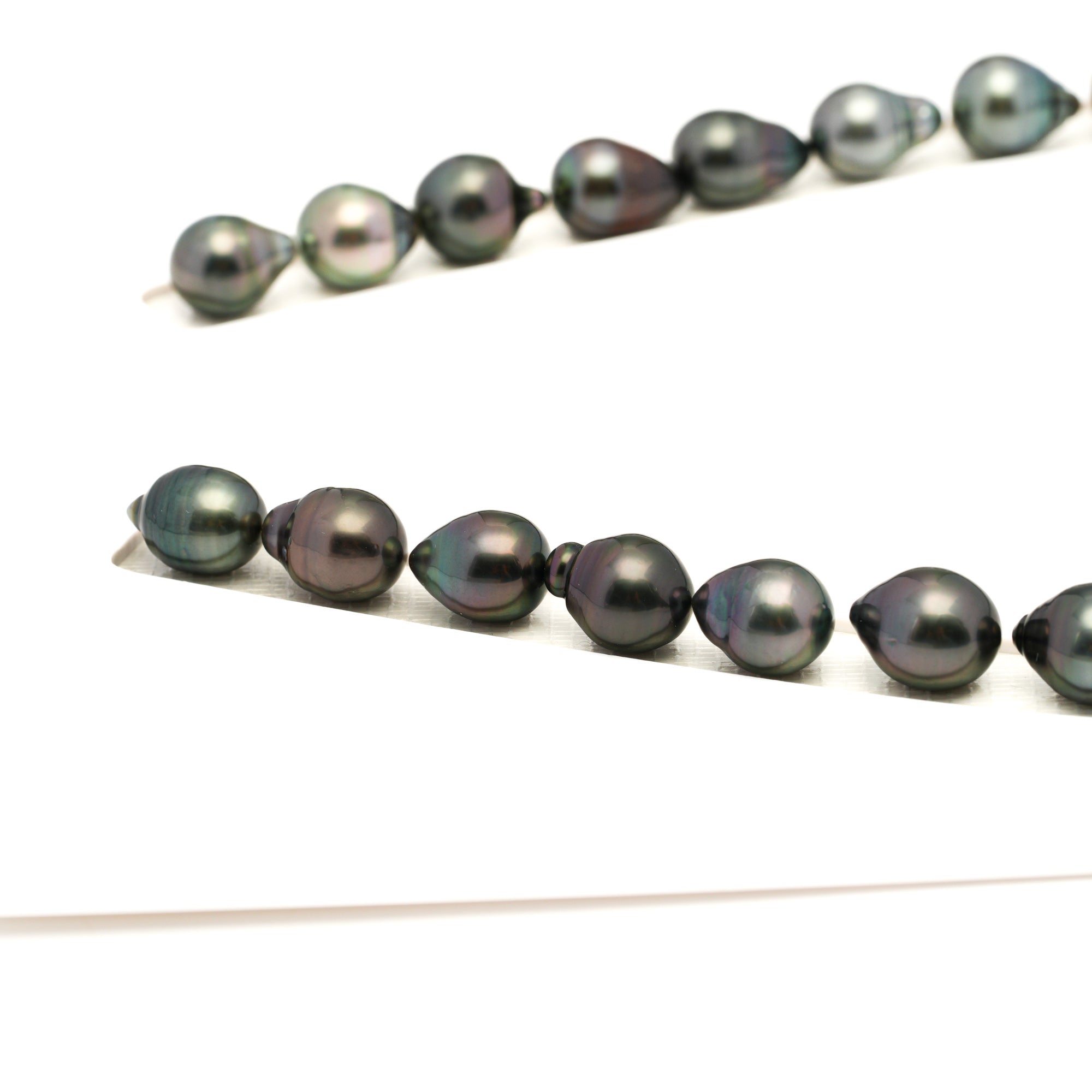 33pcs Mix 9-11mm - CL/SB AAA Quality Tahitian Pearl Necklace NL1759 LP1