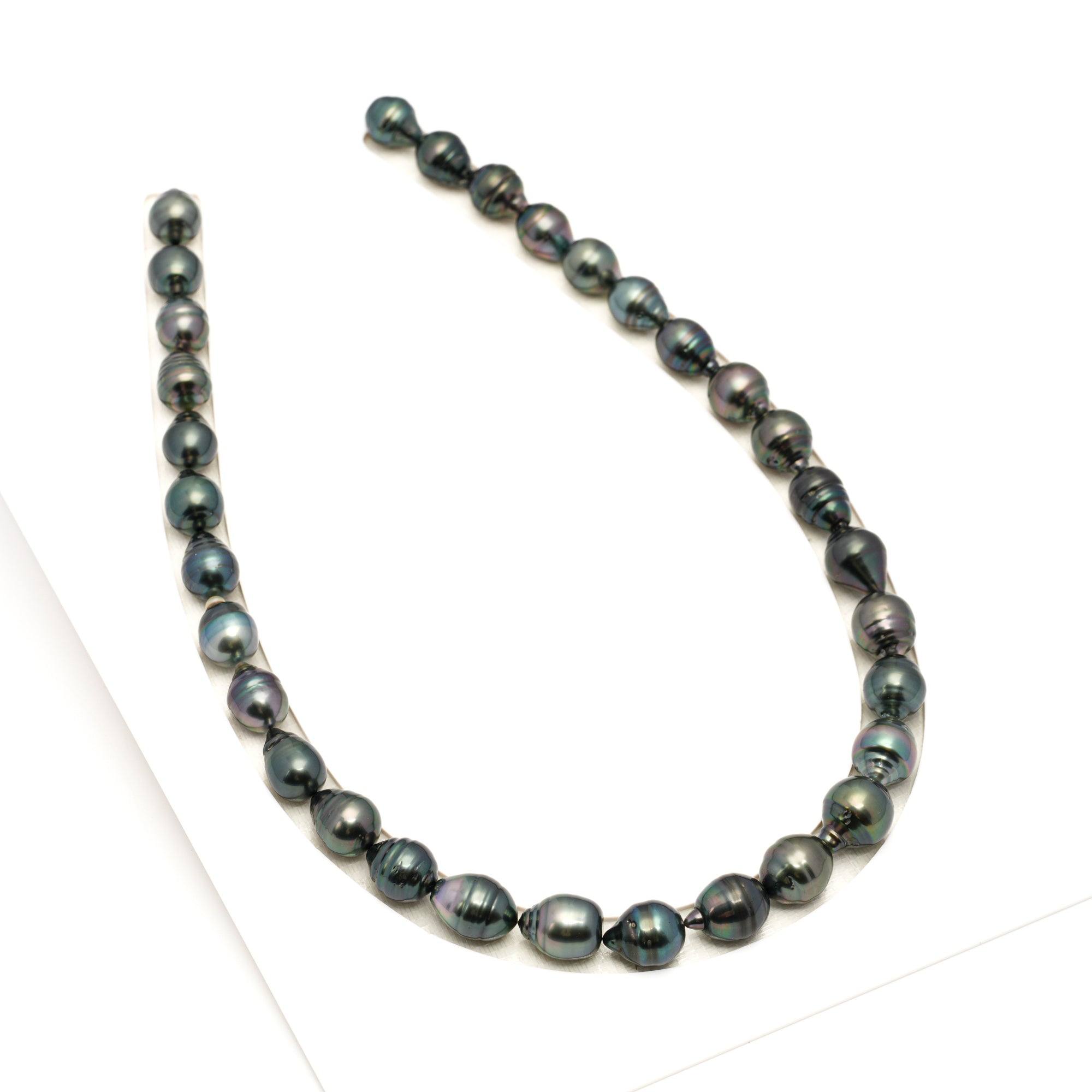 32pcs Green Mix 10-12mm - CL/SB AAA/AA Quality Tahitian Pearl Necklace NL1781 LP1
